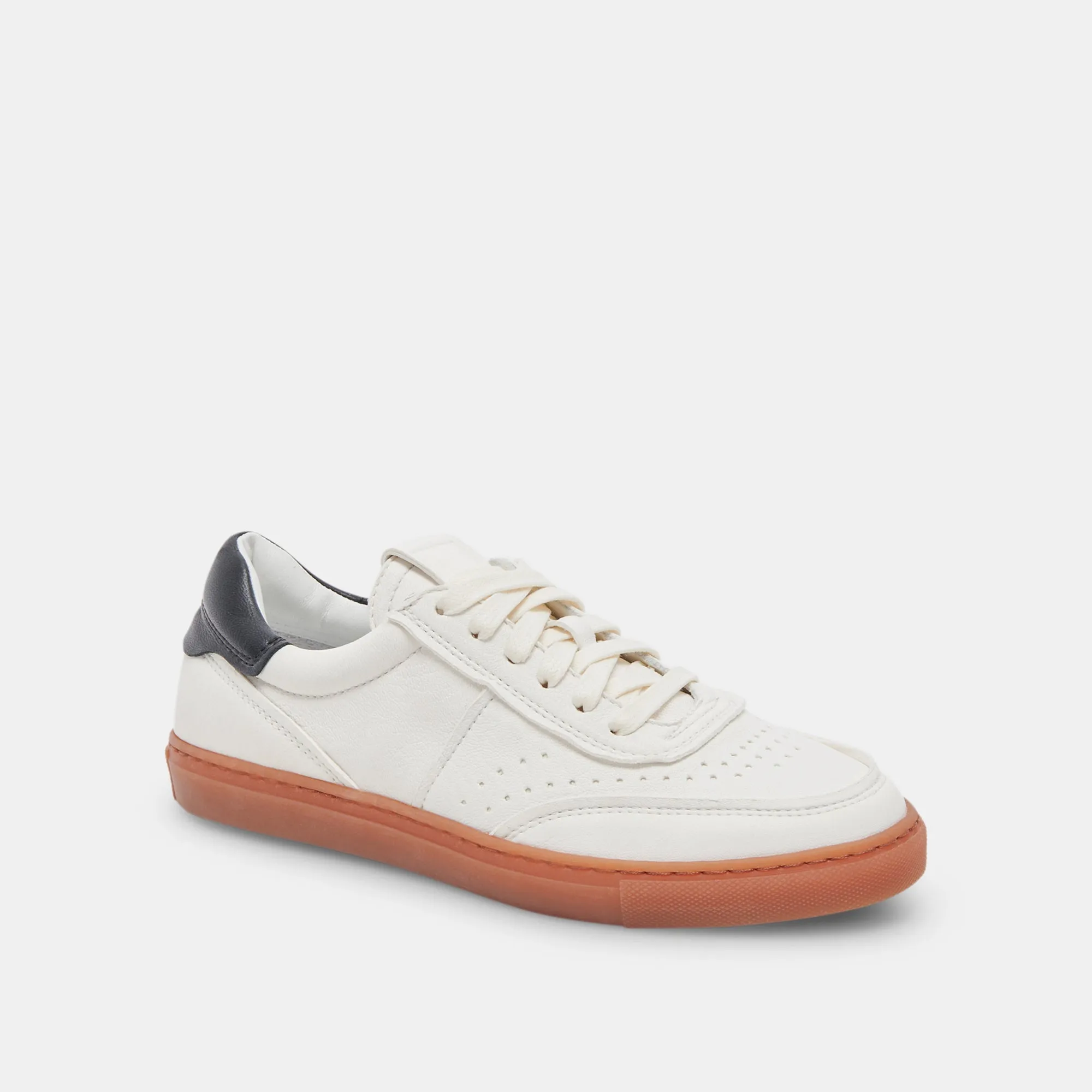 BODEN SNEAKERS BLANC NOIR CUIR
