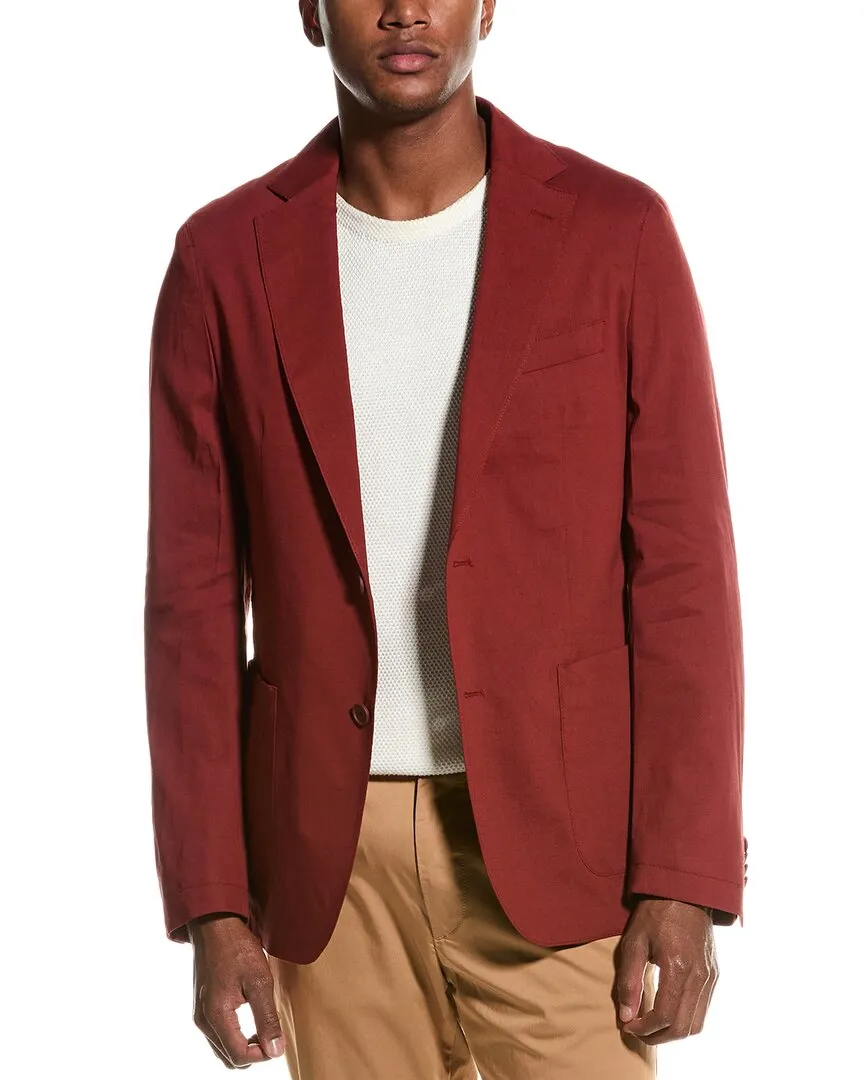 BOSS Hugo Boss Hanry Veste Slim en Mélange de Lin