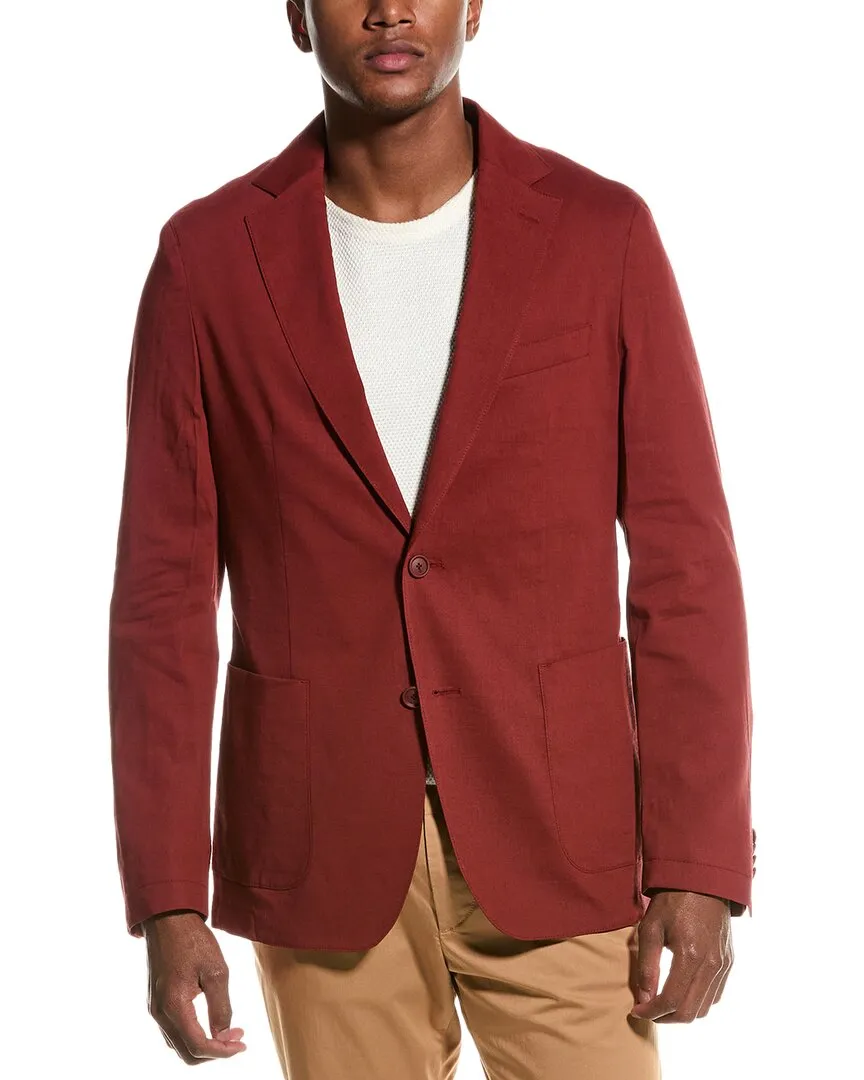 BOSS Hugo Boss Hanry Veste Slim en Mélange de Lin