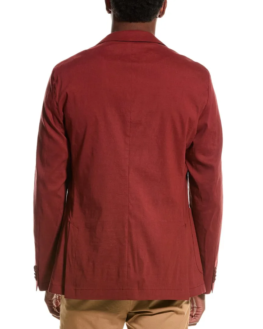 BOSS Hugo Boss Hanry Veste Slim en Mélange de Lin