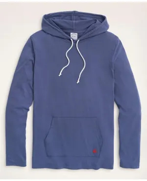 Brooks Brothers Men's Cotton Long Sleeve T-Shirt Hoodie Indigo Brooks Brothers