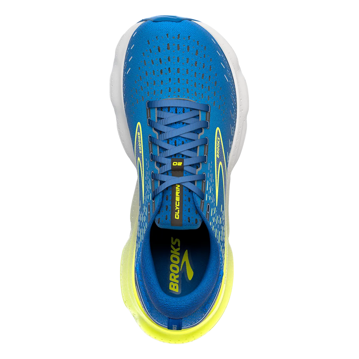 Brooks Glycerin 20 - Bleu - Vie Nocturne - Blanc
