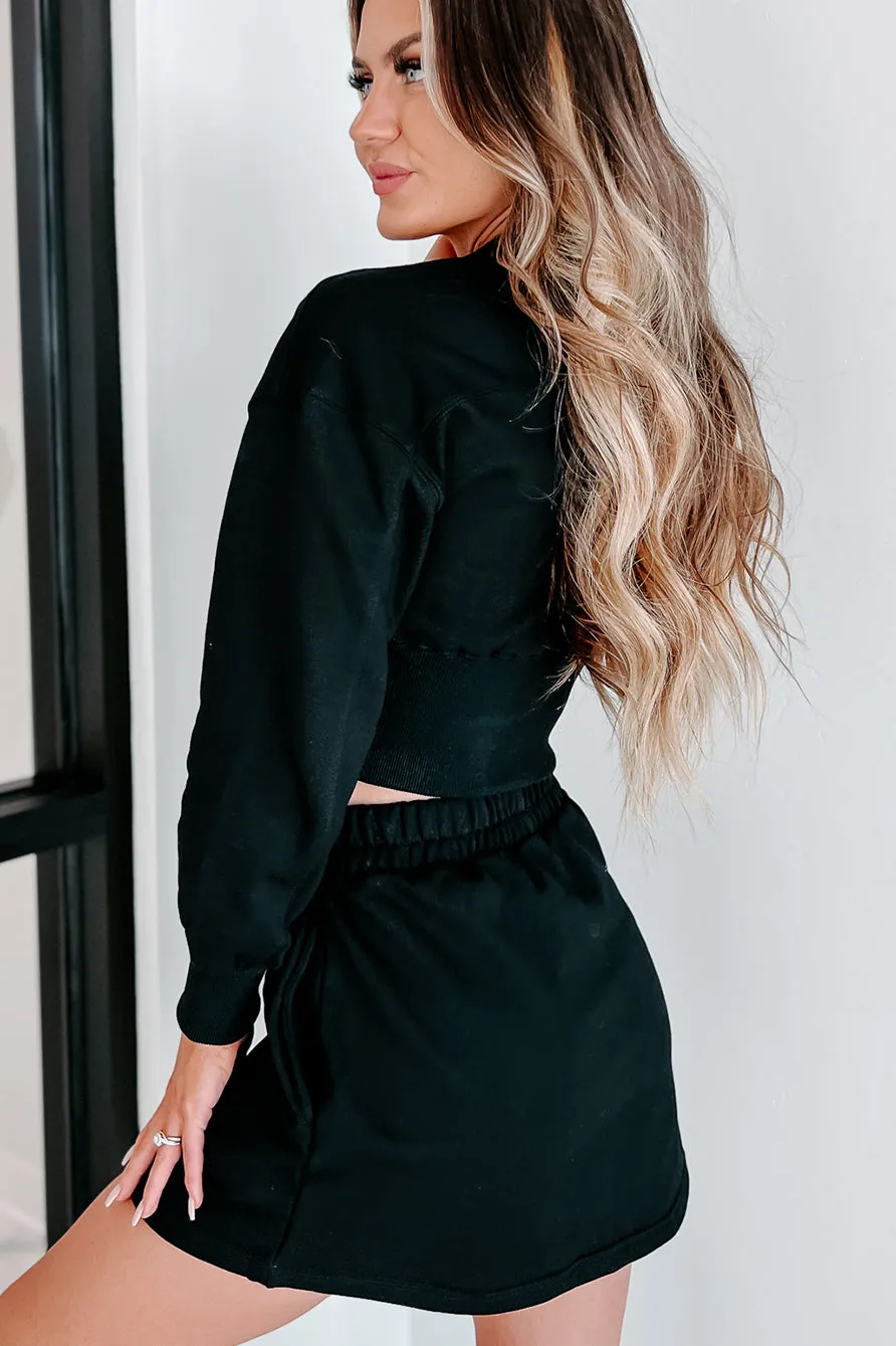 Pull-over demi-zip coupé Building Confidence (Noir)