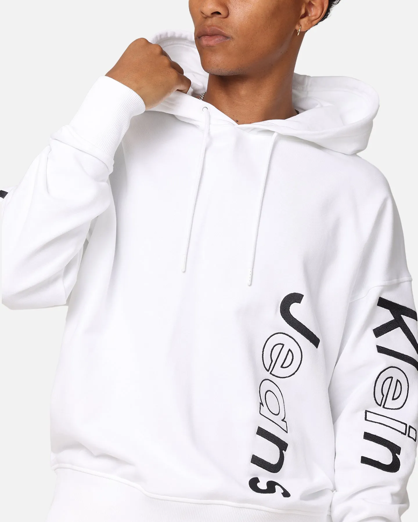 Calvin Klein Sweat à capuche graphique avec motif de blocage Blanc brillant