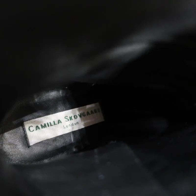 Bottes chelsea à talon compensé Camilla Skovgaard en daim bleu taille 37.5