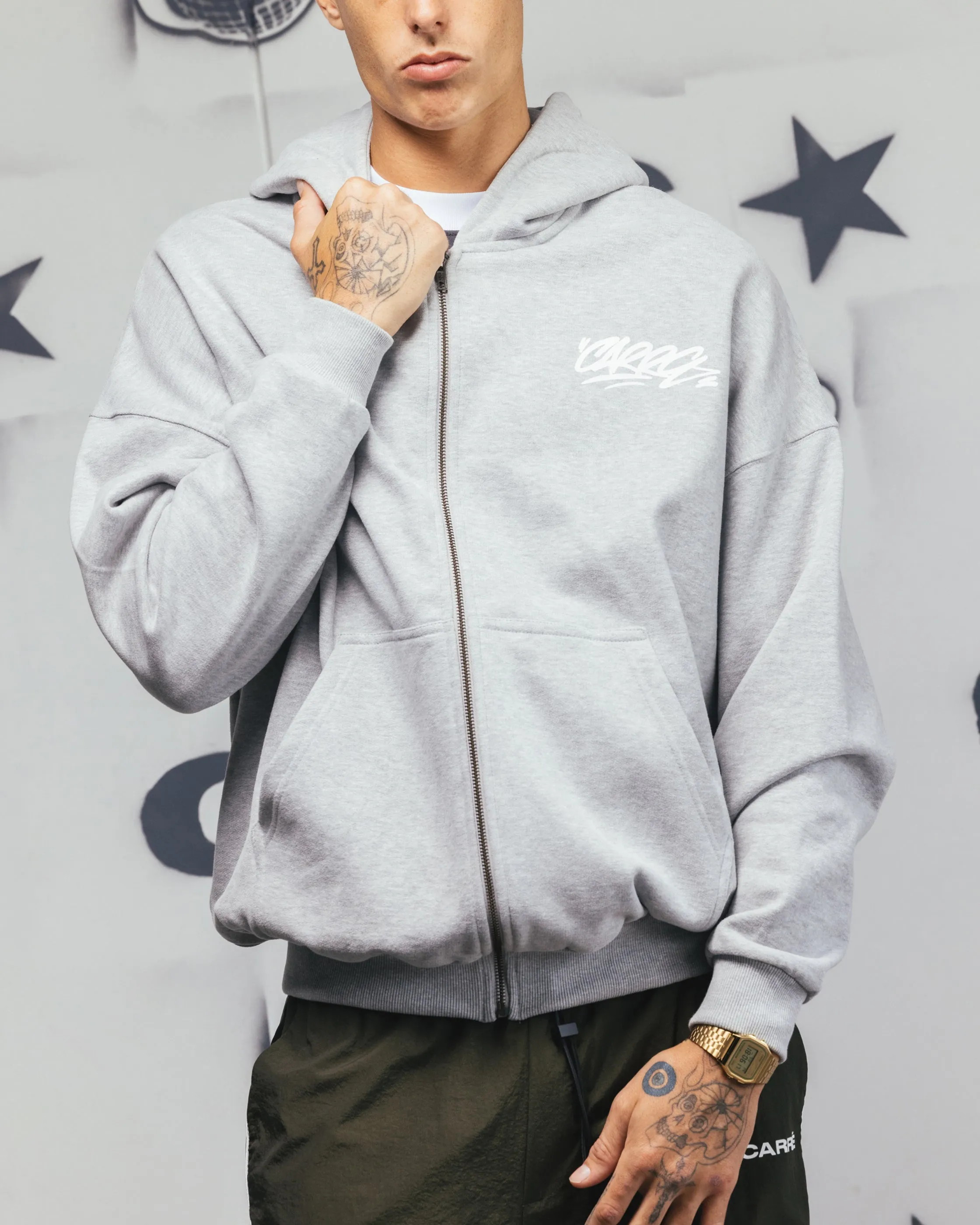 Carre Always & Forever Zip Hoodie Gris Marle