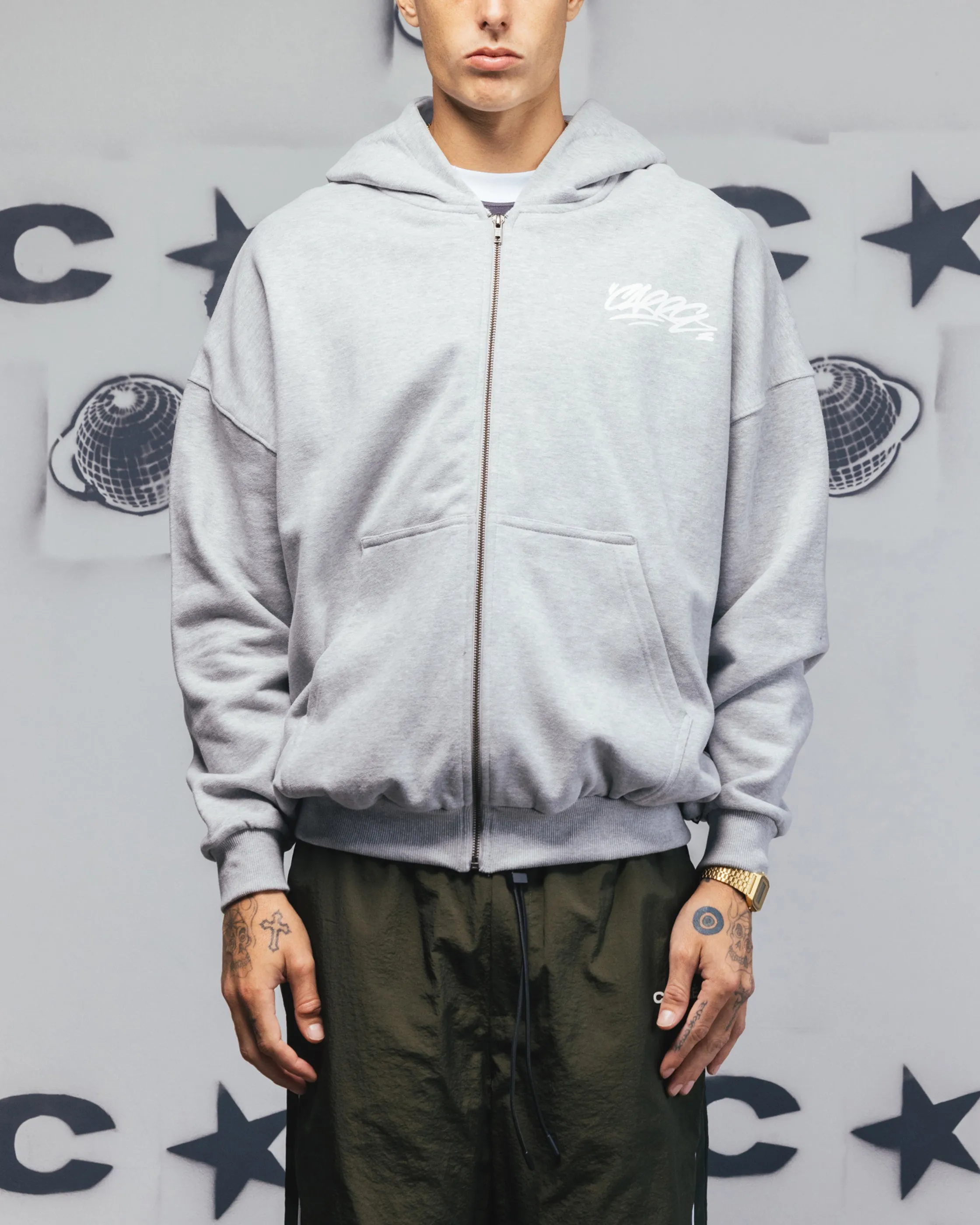 Carre Always & Forever Zip Hoodie Gris Marle