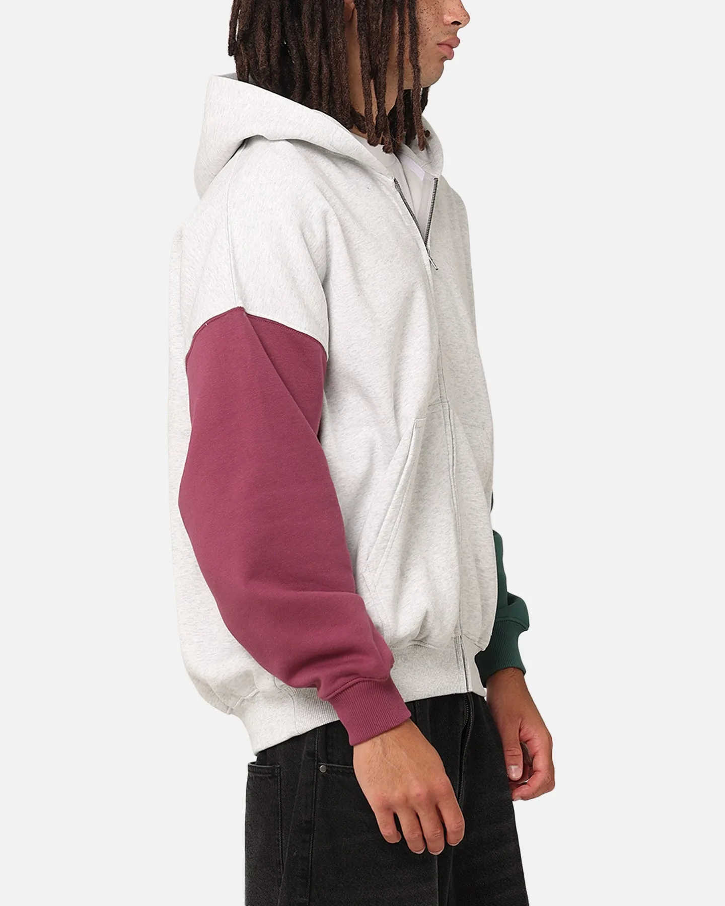 Pull à capuche Carre Floral à fermeture éclair complète Multi