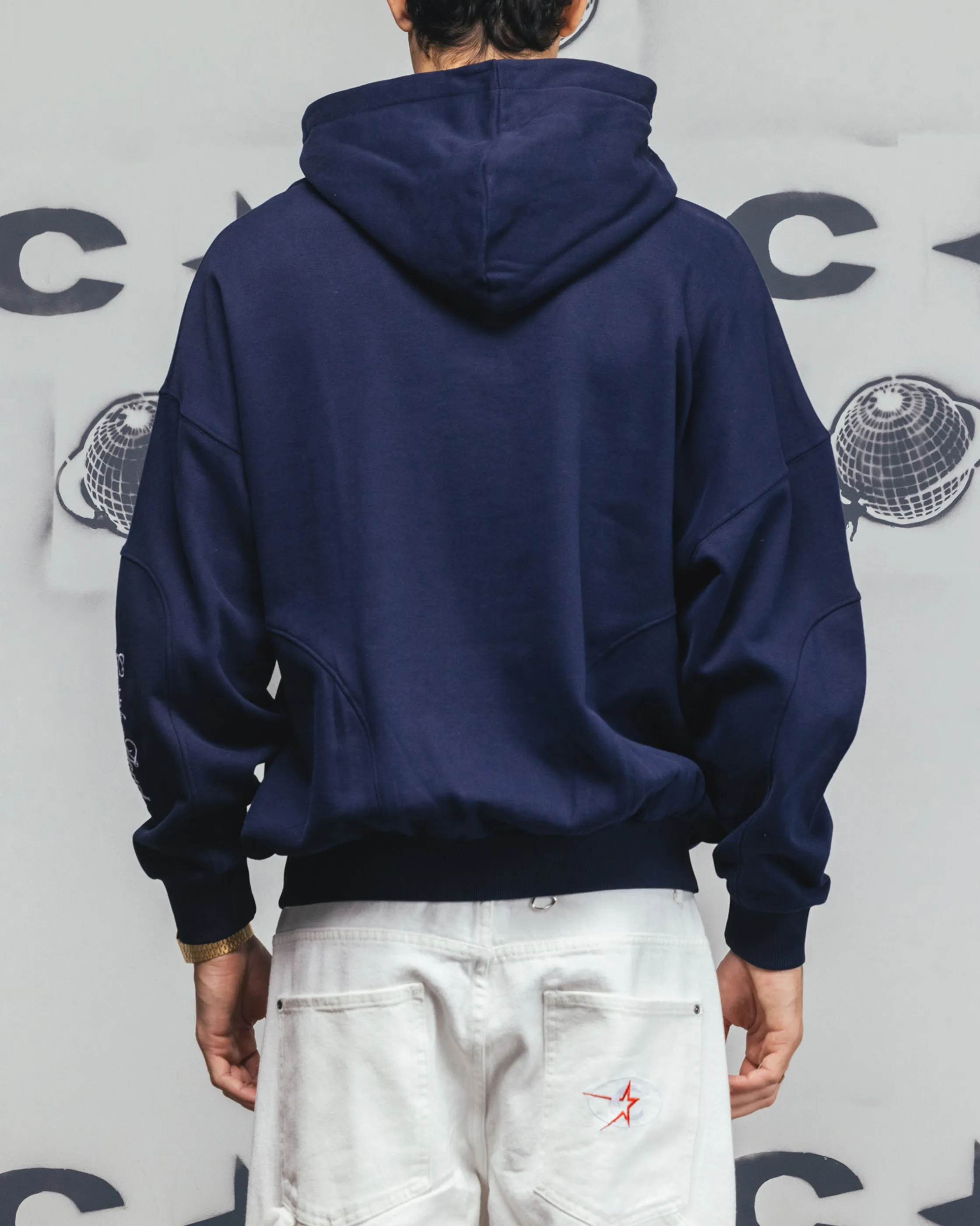 Pull à capuche zipé Carre Legacy avec panneaux marine