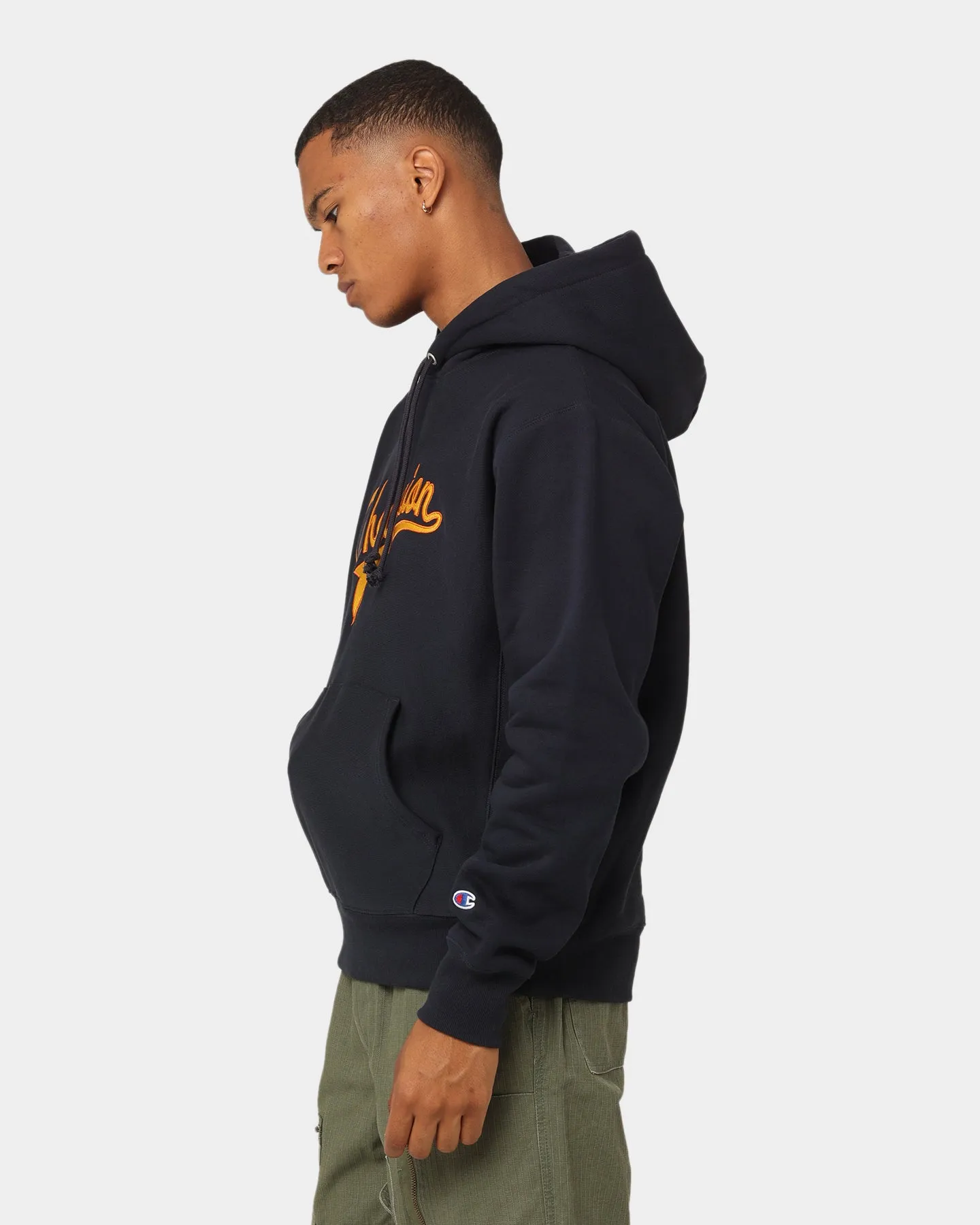 Champion Sweat à capuche Script Bleu marine