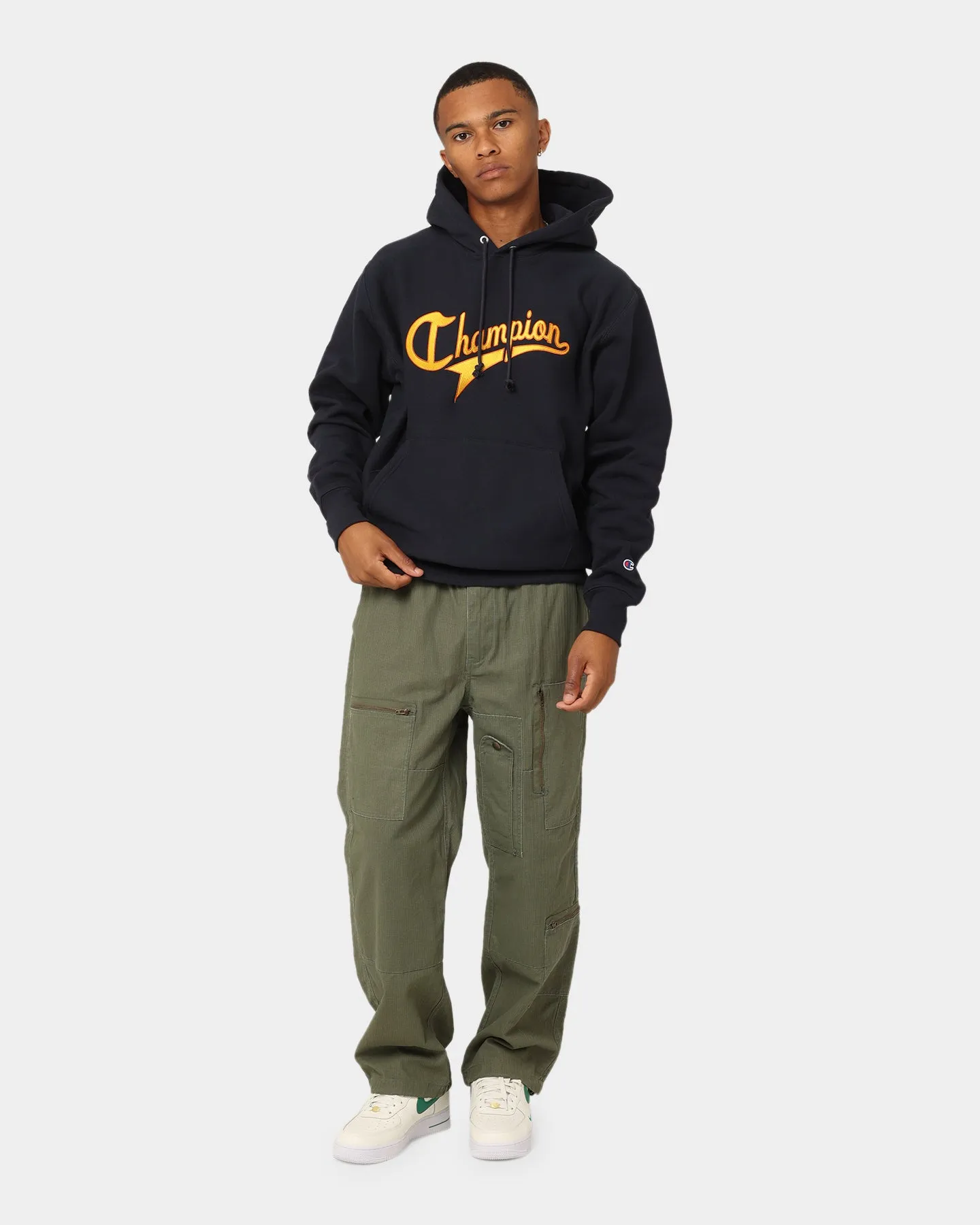 Champion Sweat à capuche Script Bleu marine