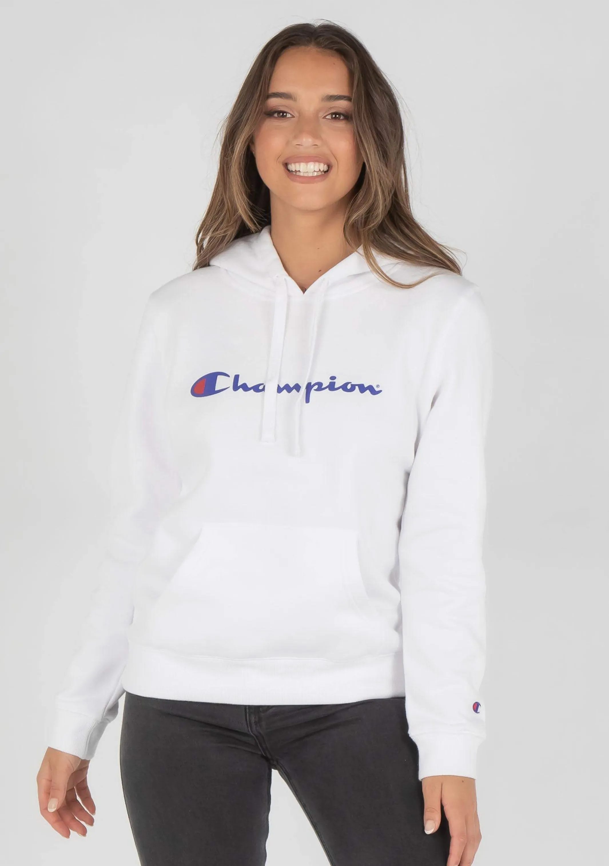 Champion Sweat à capuche Script Femme Blanc