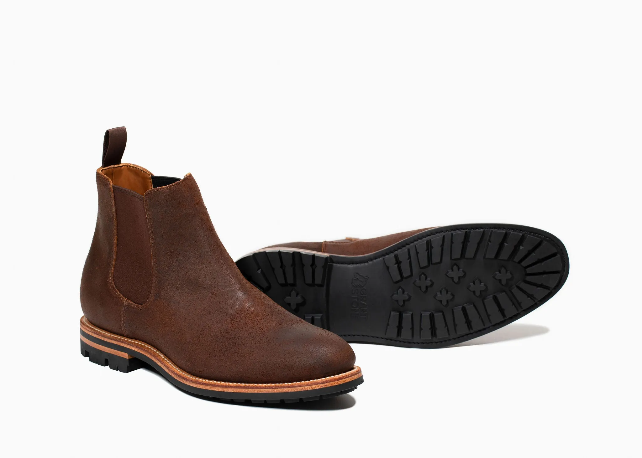 Botte Chelsea - Chêne foncé Roughout
