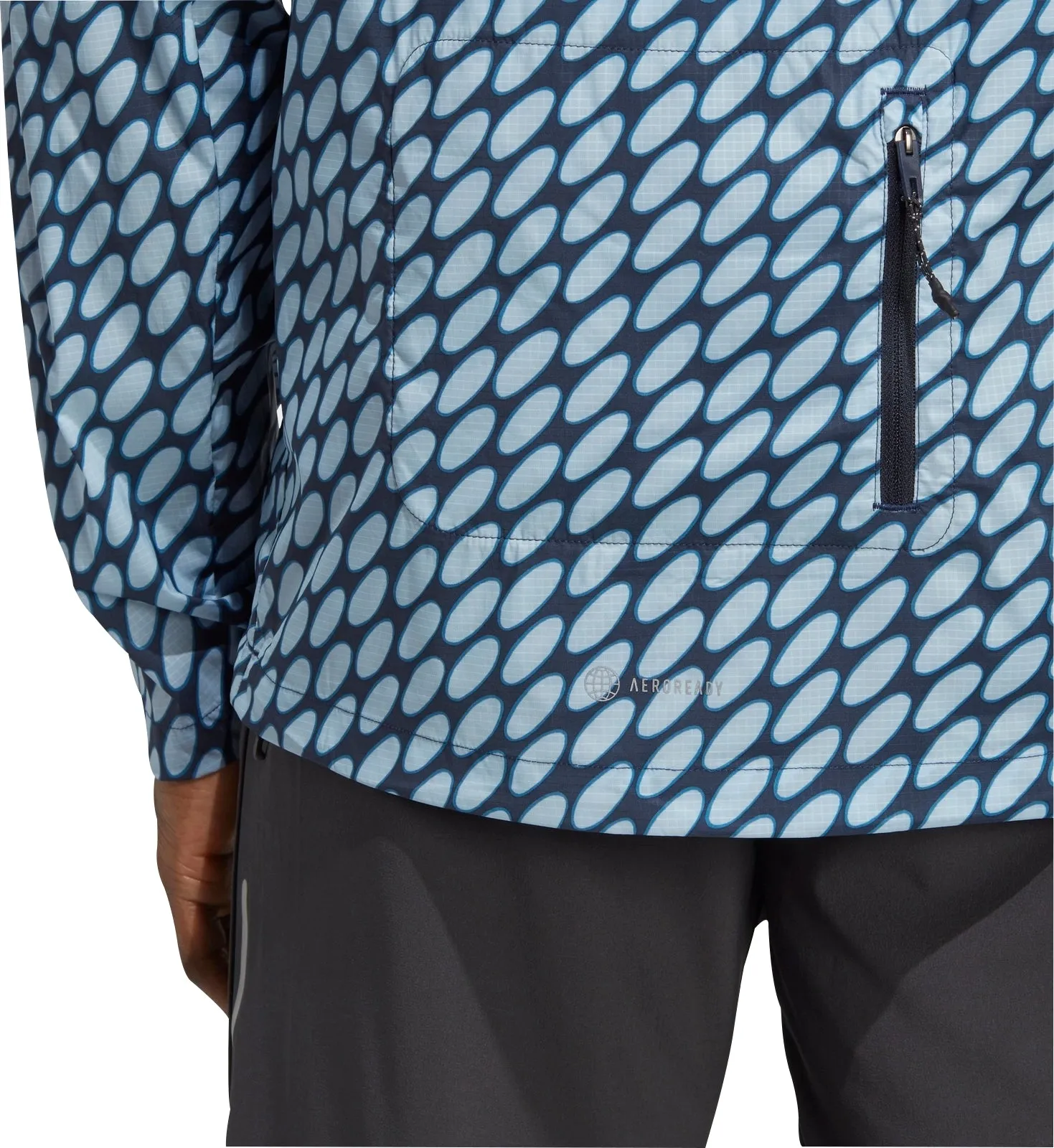 Vêtements Adidas Hommes Veste de course adidas X Marimekko Marathon pour hommes - Bleu