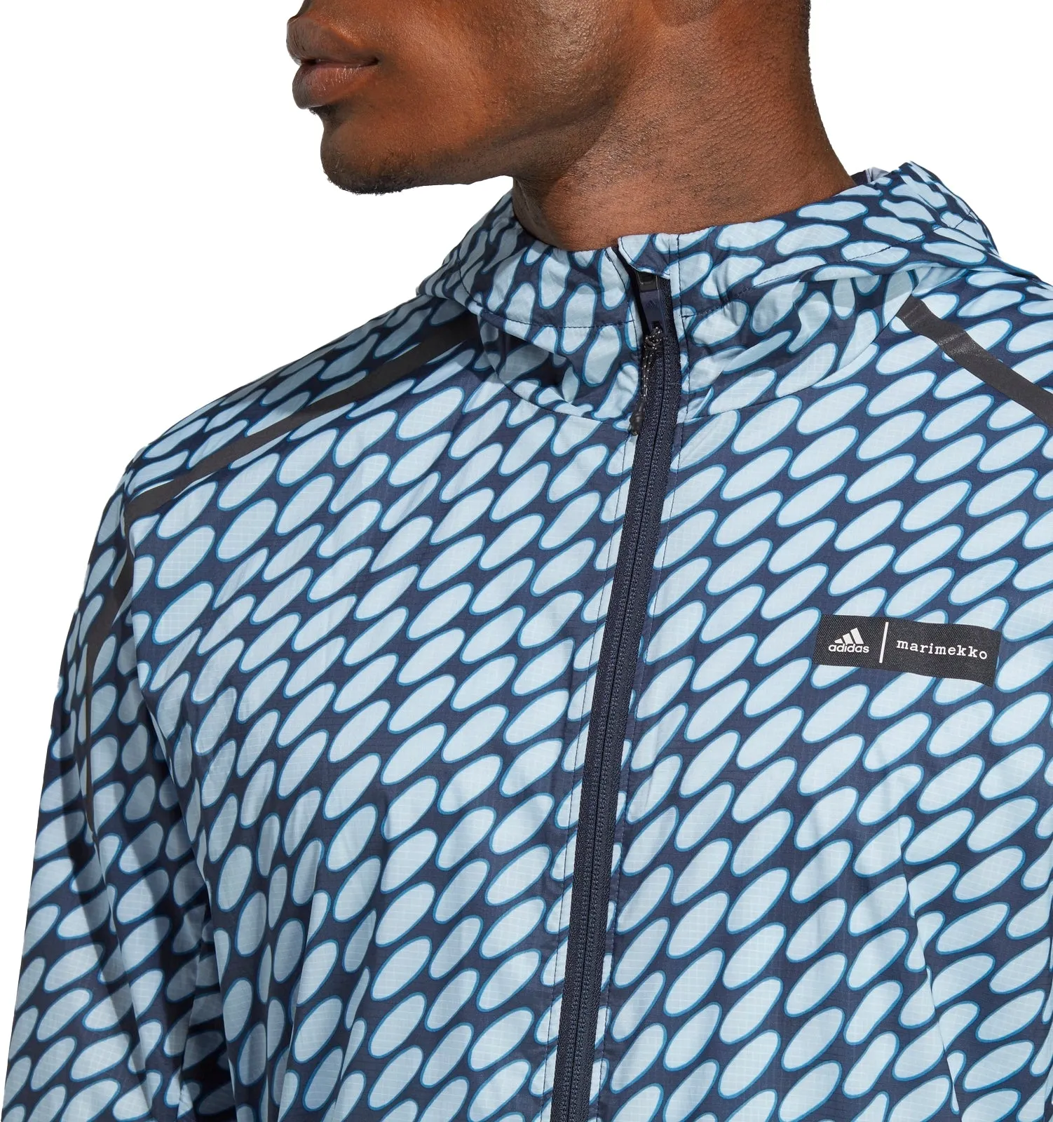Vêtements Adidas Hommes Veste de course adidas X Marimekko Marathon pour hommes - Bleu