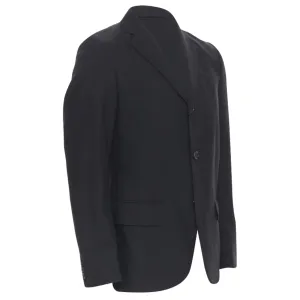 Comme Des Garcons pinstripe wool sportswear construction blazer