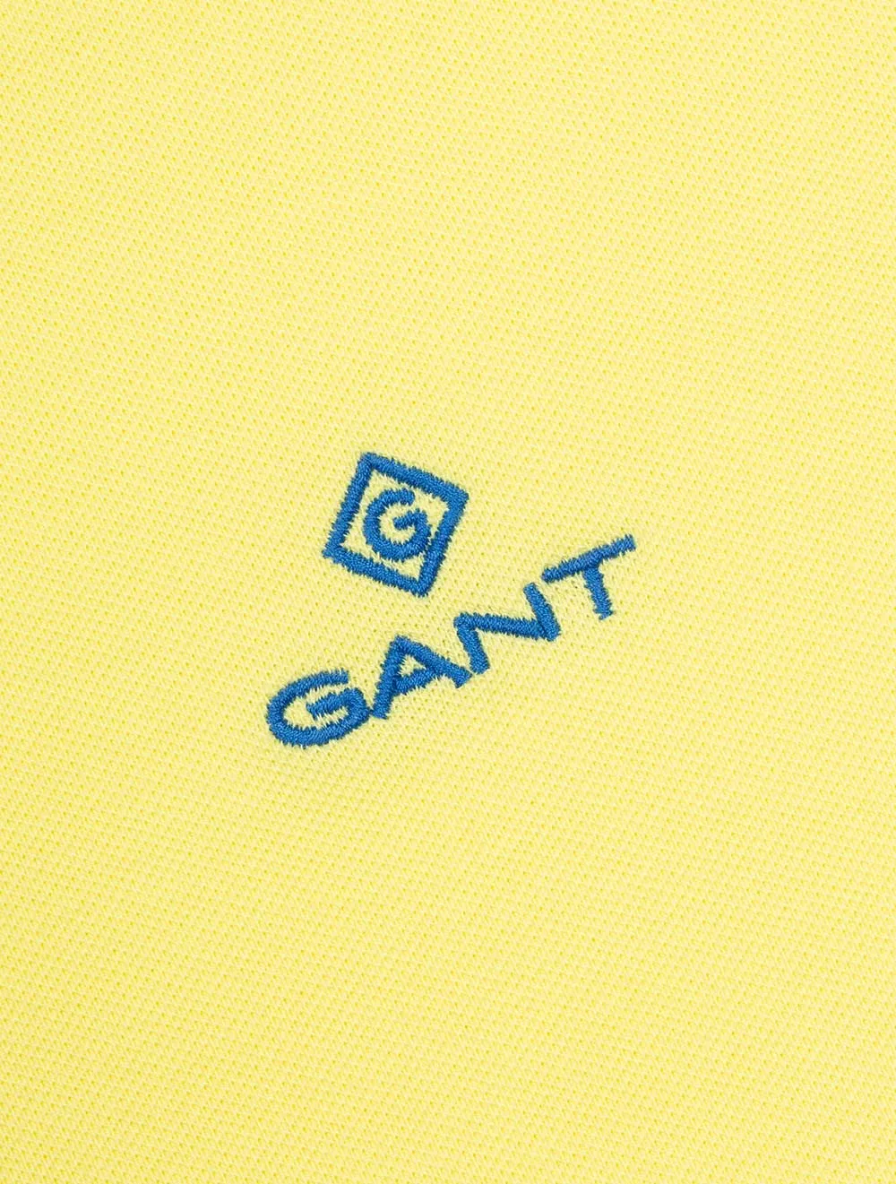 Polo à col contrasté piqué jaune clair