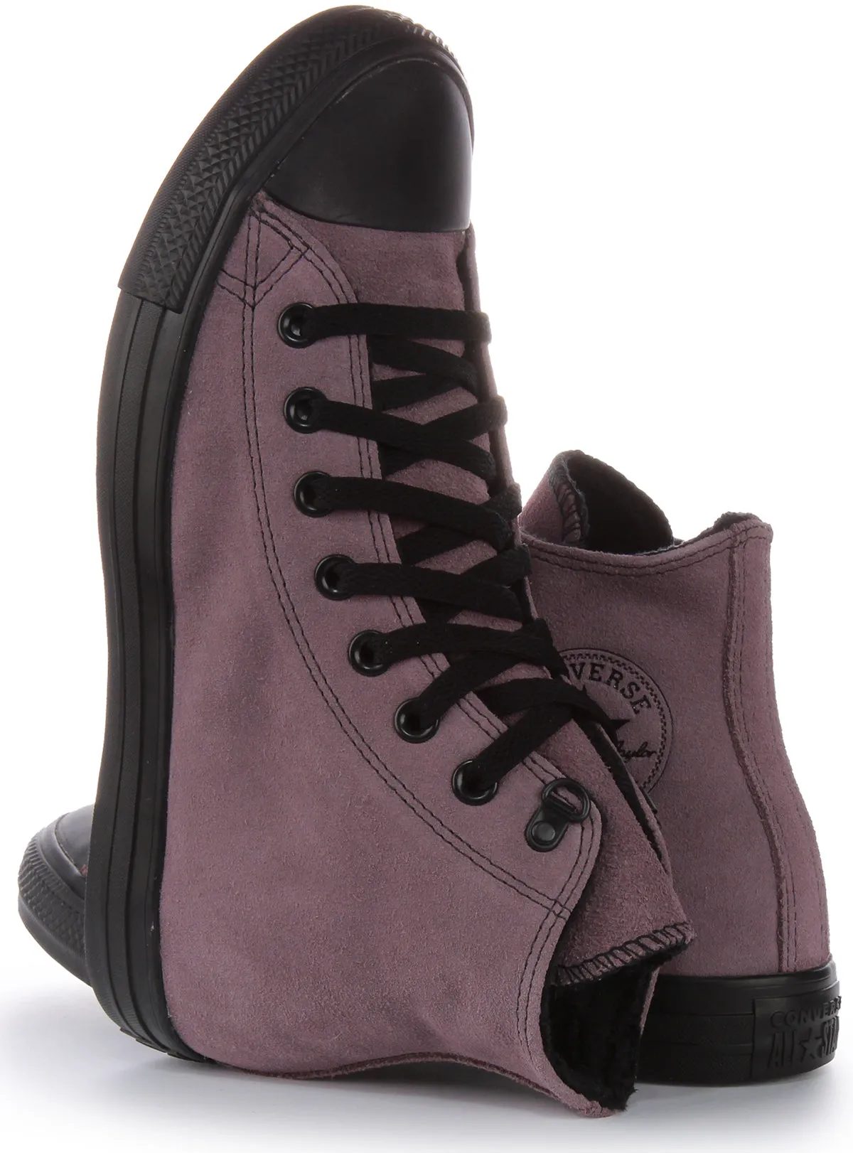 Converse All Star Hiver en Daim A05612C Chaussures en Violet Converse