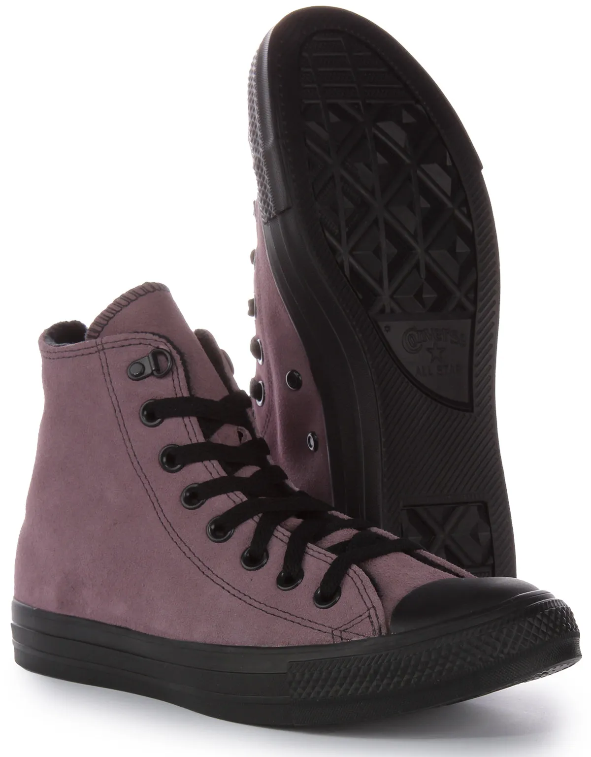 Converse All Star Hiver en Daim A05612C Chaussures en Violet Converse