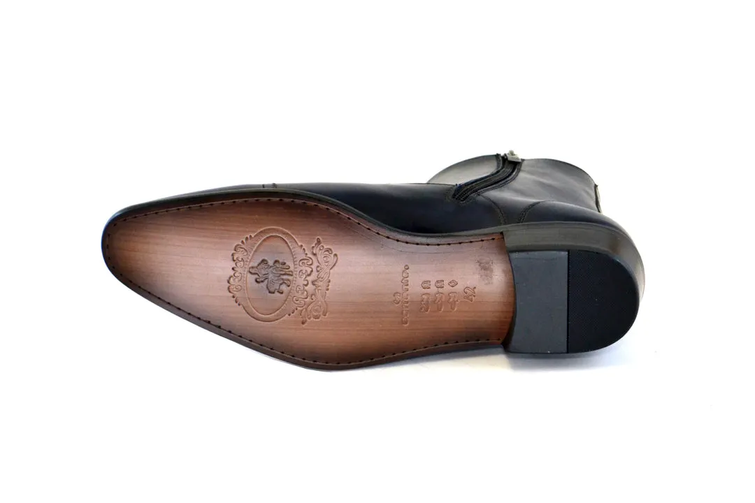 Corrente 1547 Bottine en veau brunie sans lacets - Marine