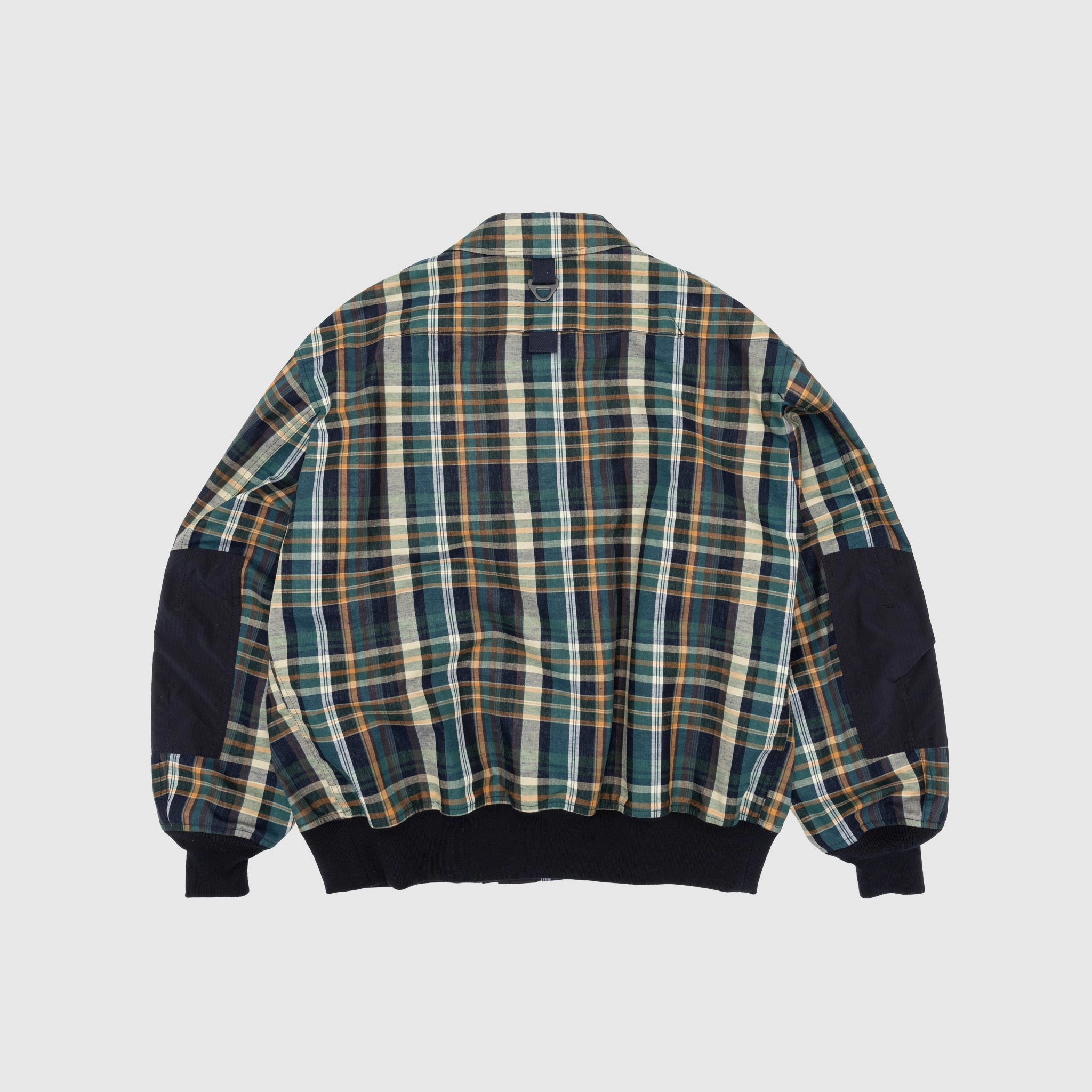 VESTE TRIPLE ÉPAISSEUR EN COTON ET LIN À CARREAUX