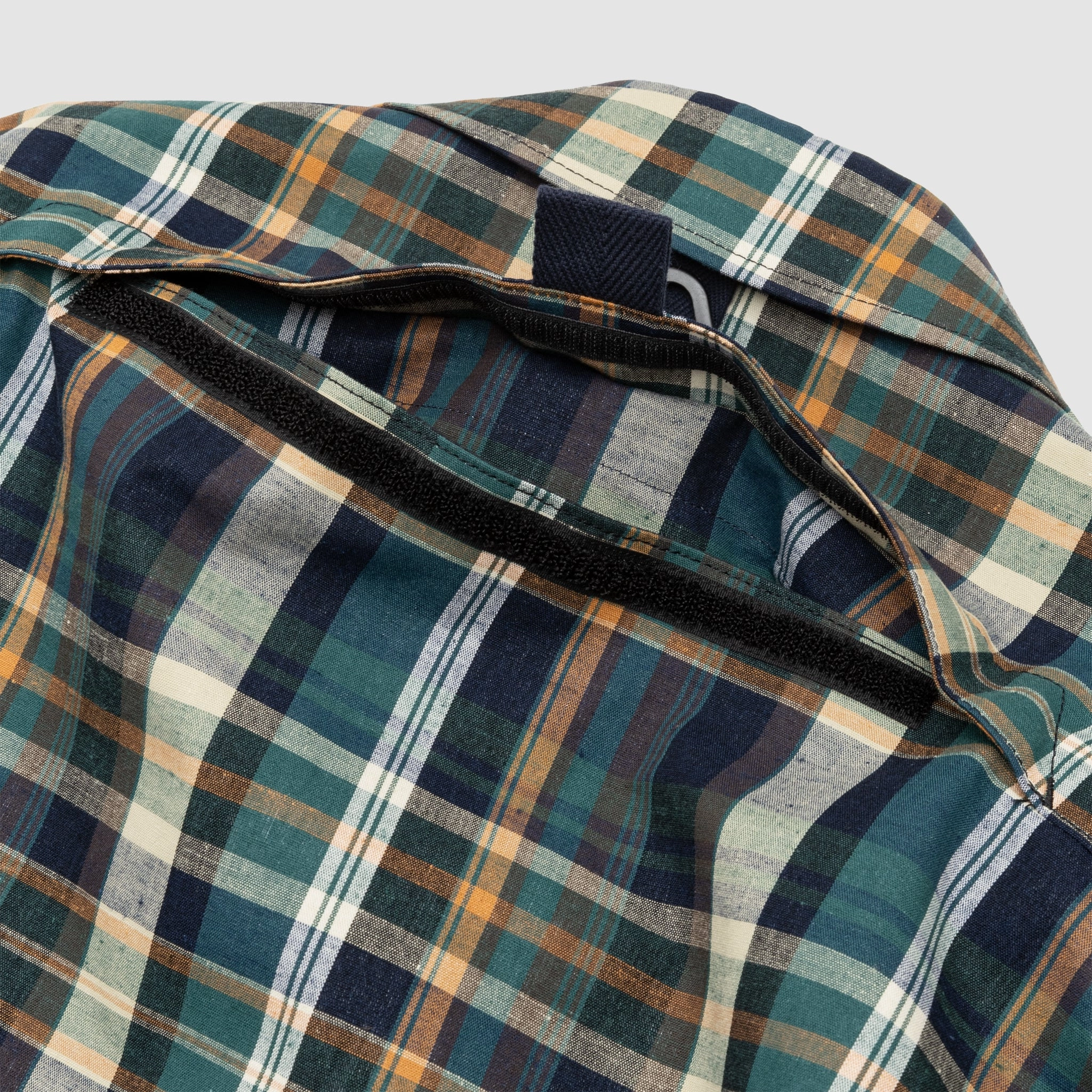 VESTE TRIPLE ÉPAISSEUR EN COTON ET LIN À CARREAUX