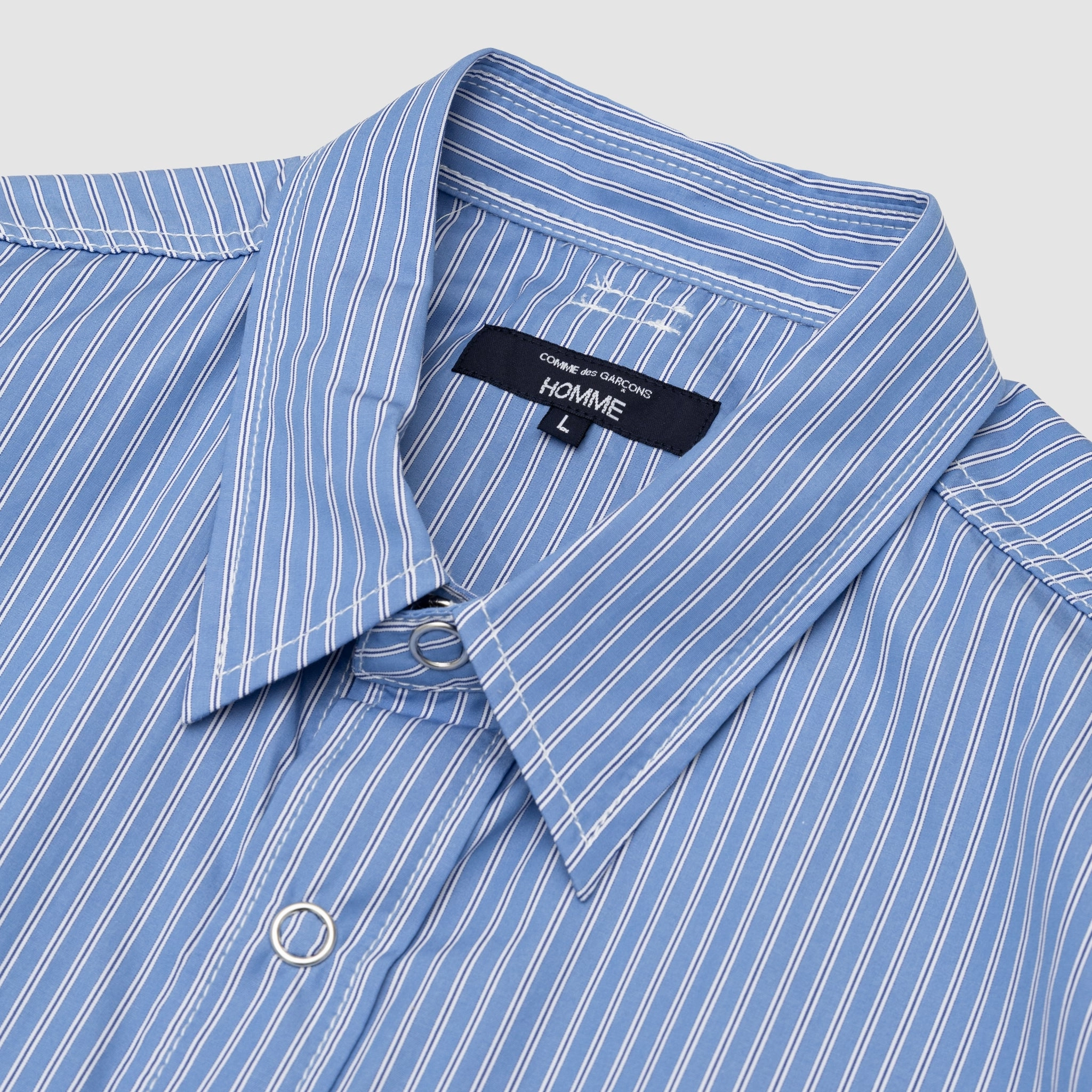 COTTON STRIPE MULTI POCKET L/S SHIRT