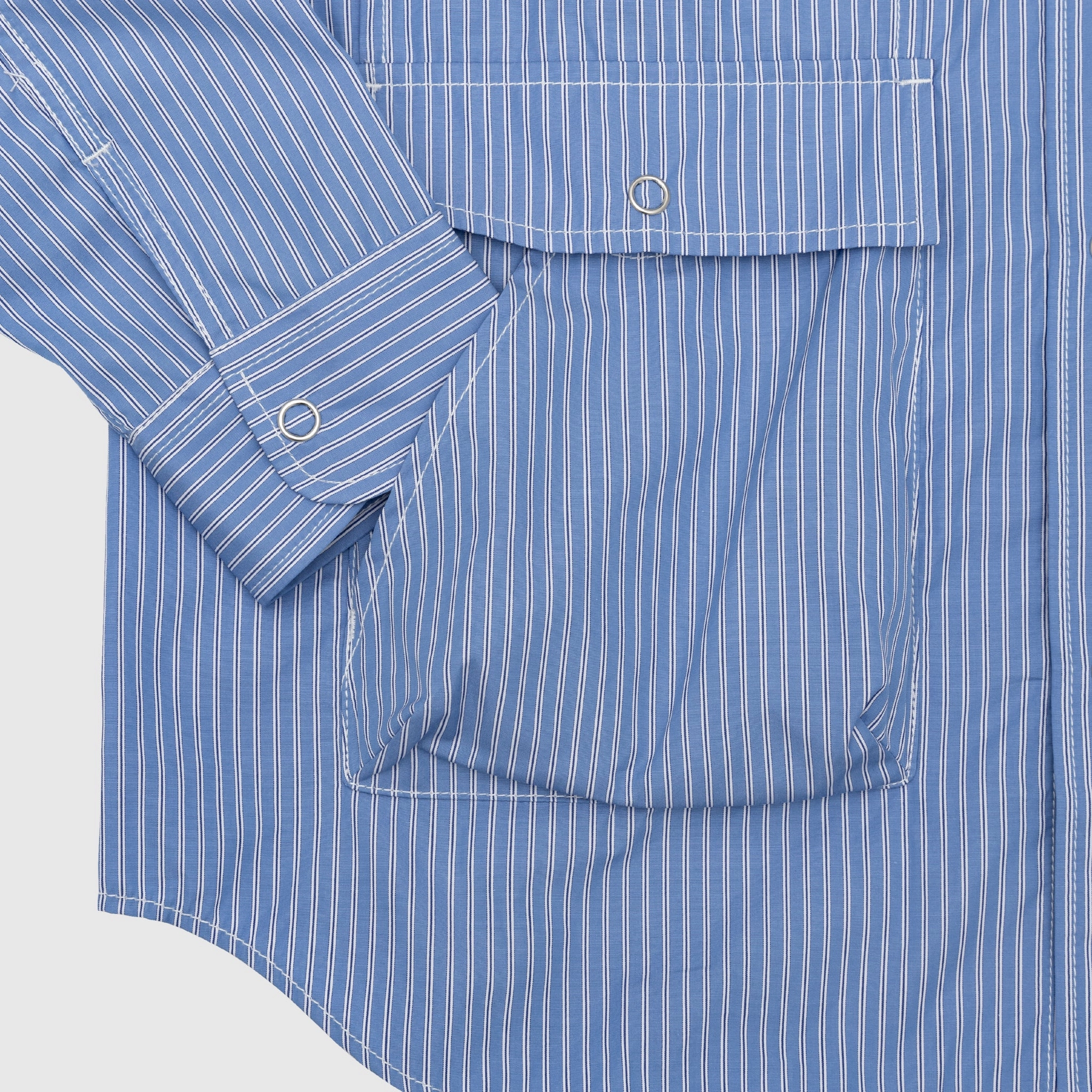 COTTON STRIPE MULTI POCKET L/S SHIRT