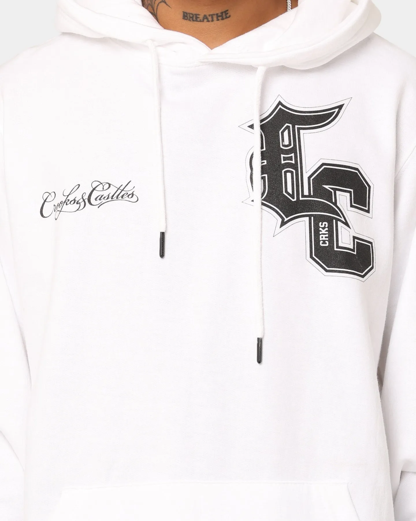 Crooks & Castles Varsity De Vieux Hoodie Blanc