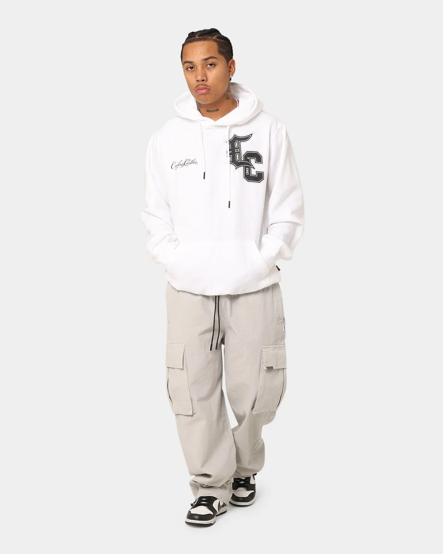 Crooks & Castles Varsity De Vieux Hoodie Blanc