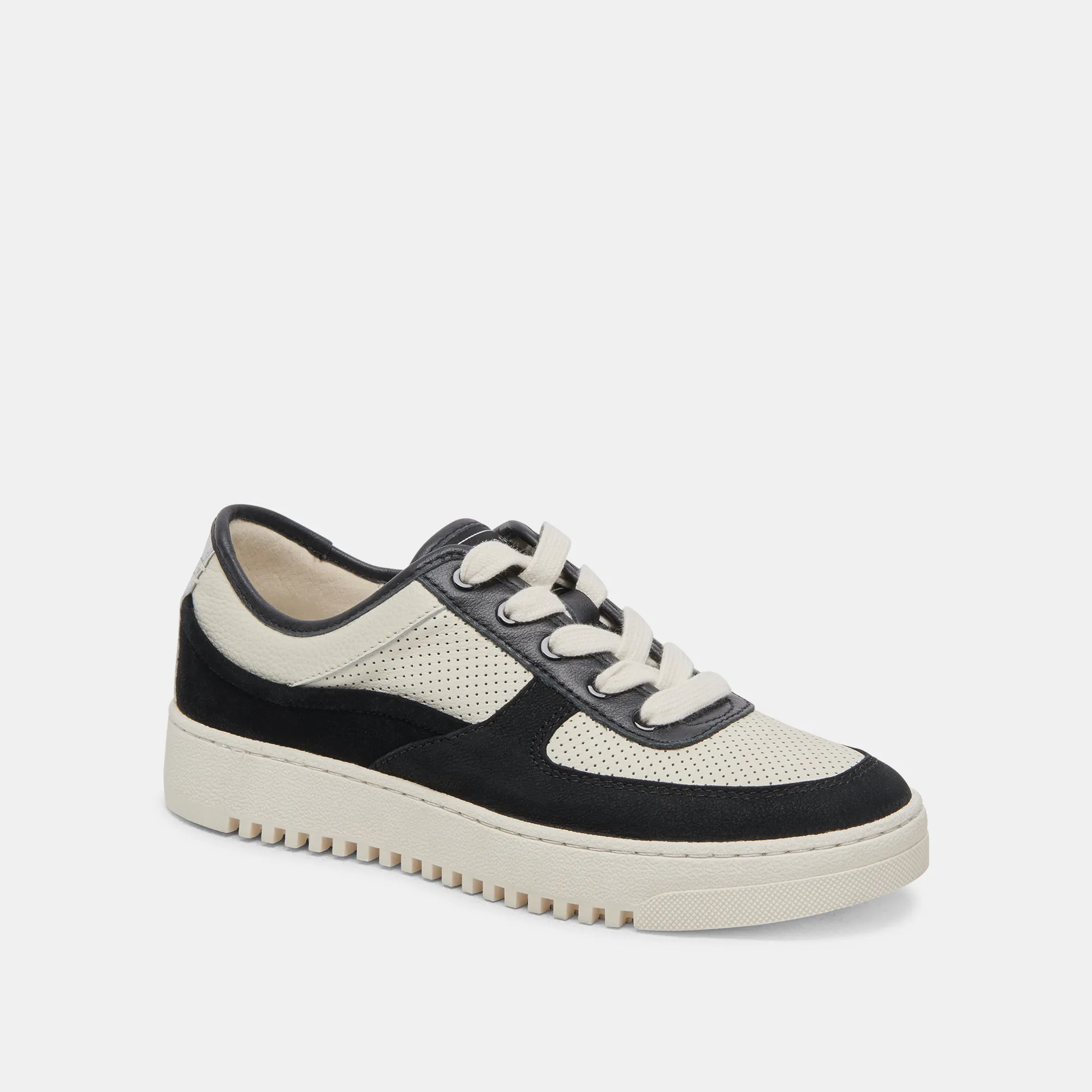 CYRIL SNEAKERS NOIR BLANC CUIR