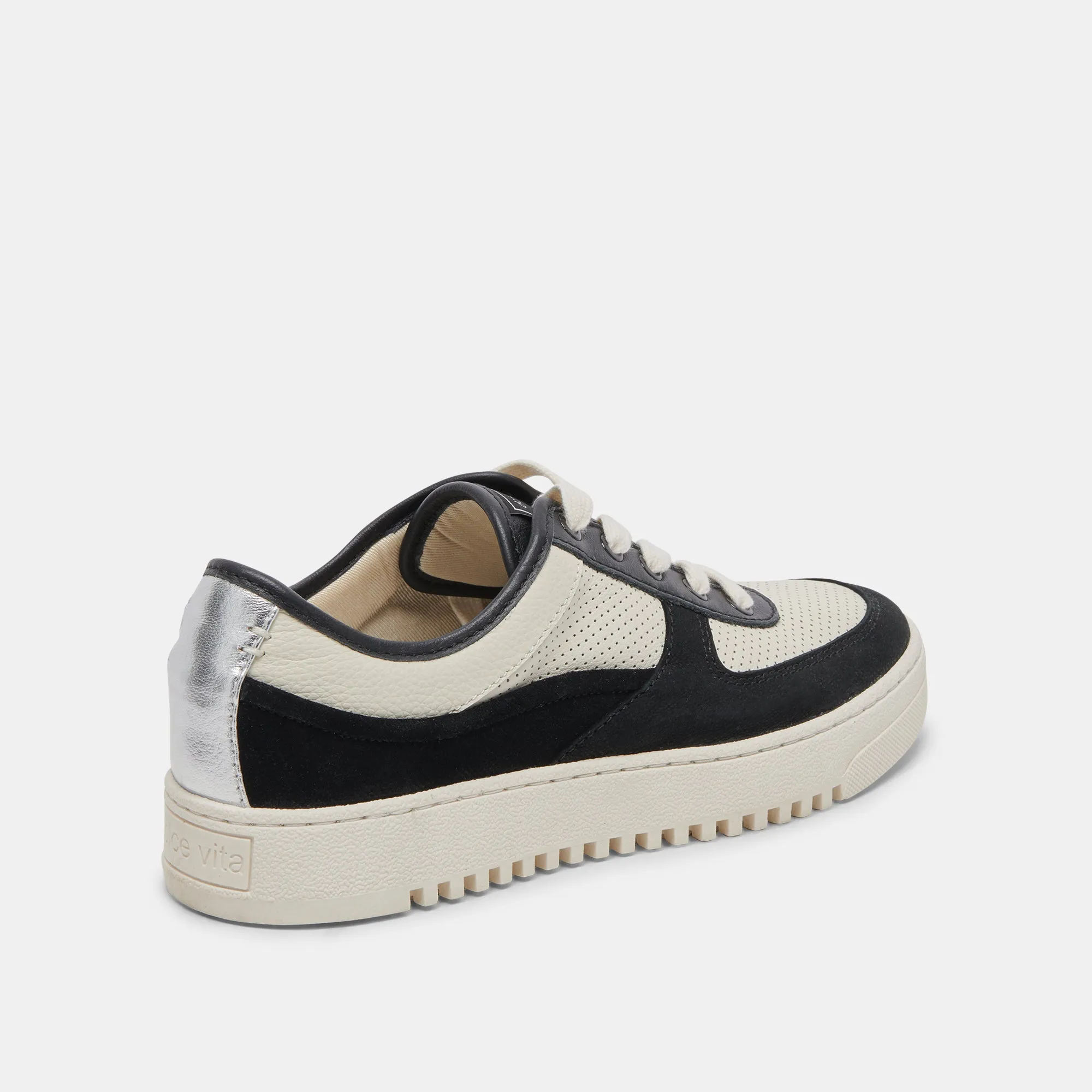 CYRIL SNEAKERS NOIR BLANC CUIR