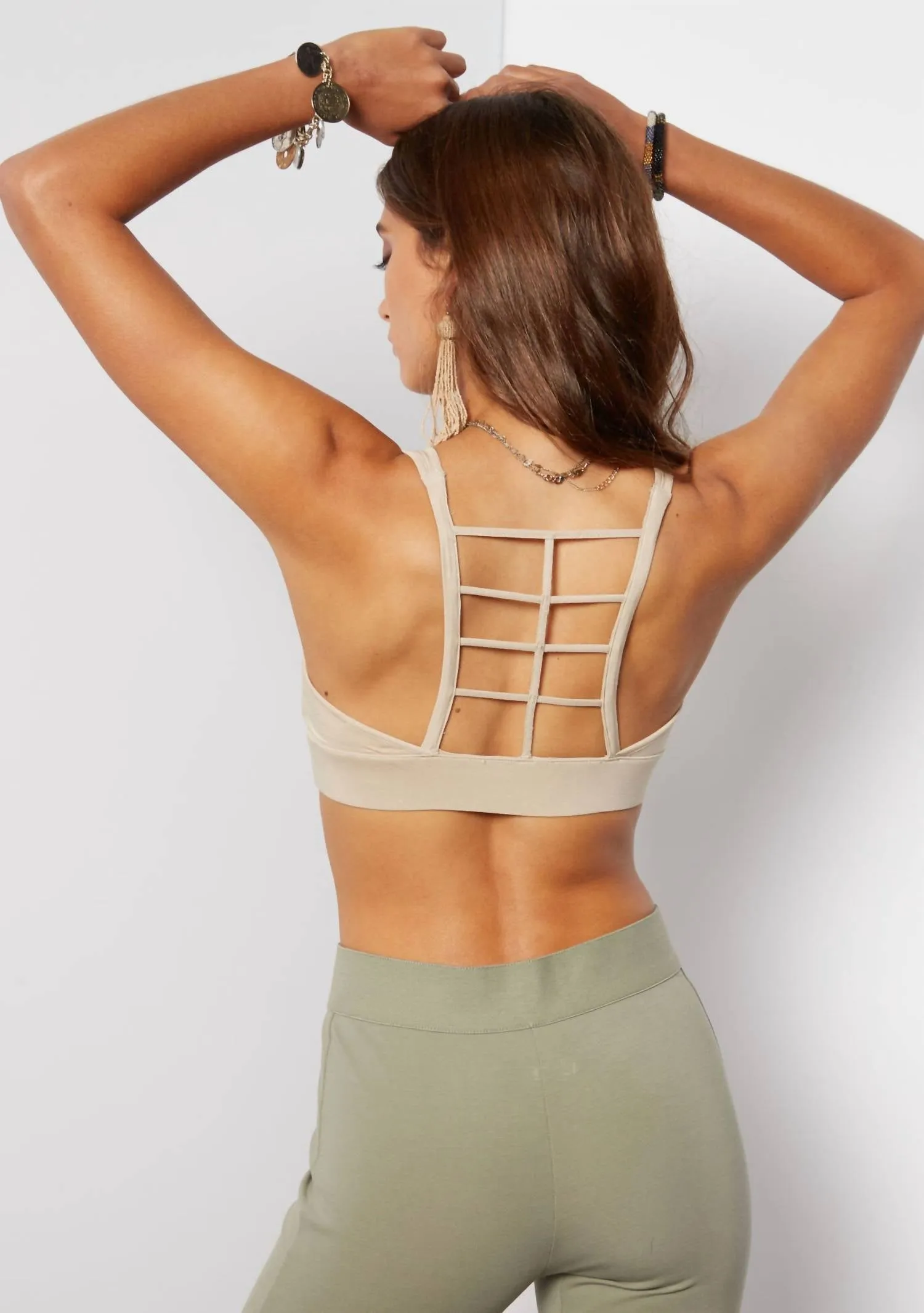 Dakota Bralette en Tan Oxford