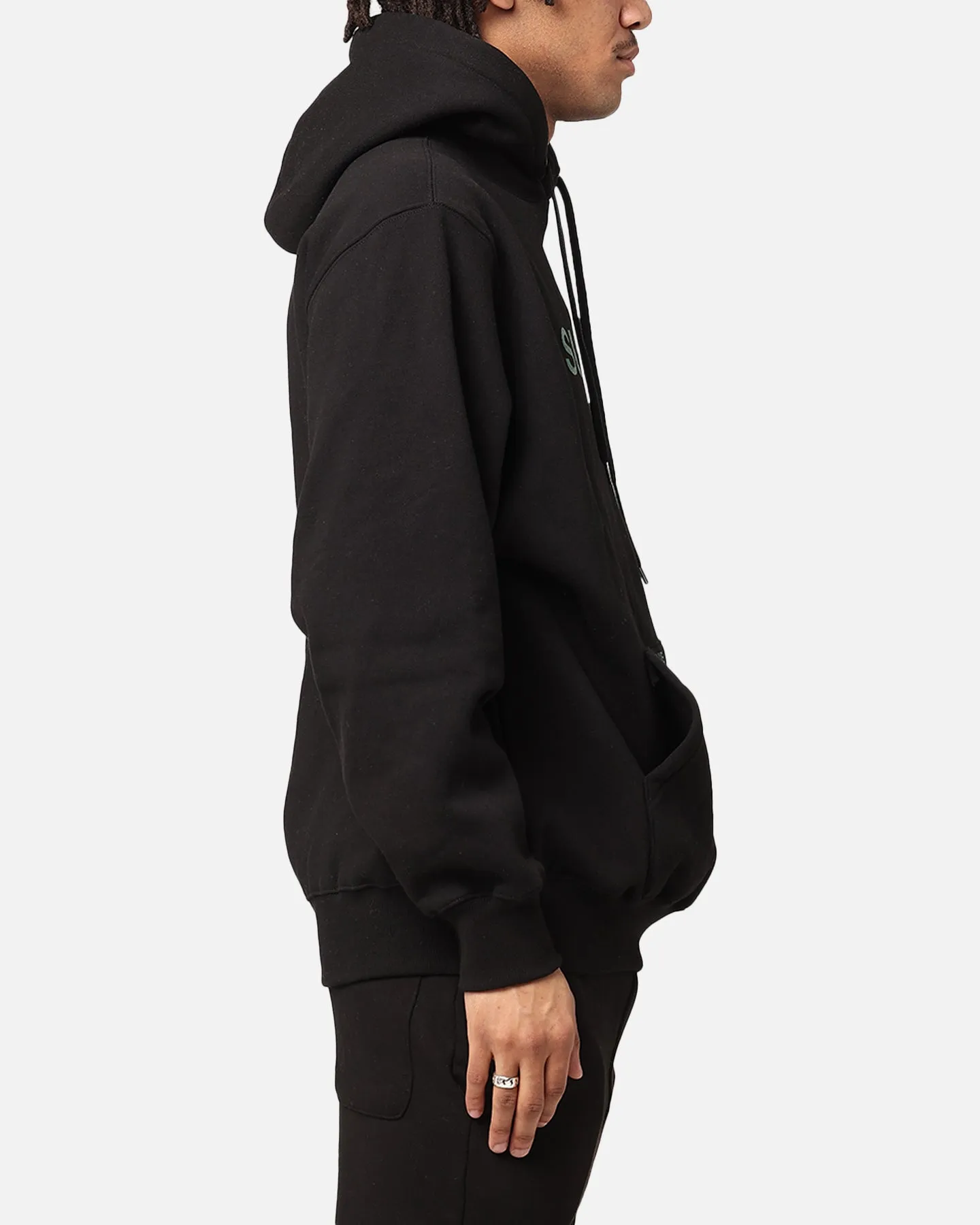 Daniel Patrick Sweat à capuche avec logo surplus Noir/Vert chasseur