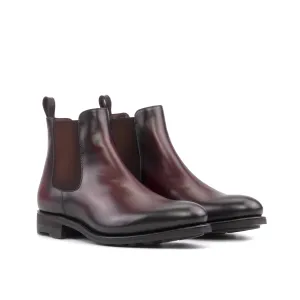 Dapperfam Shoes DapperFam Monza in Burgundy Men's Italian Leather Chelsea Boot
