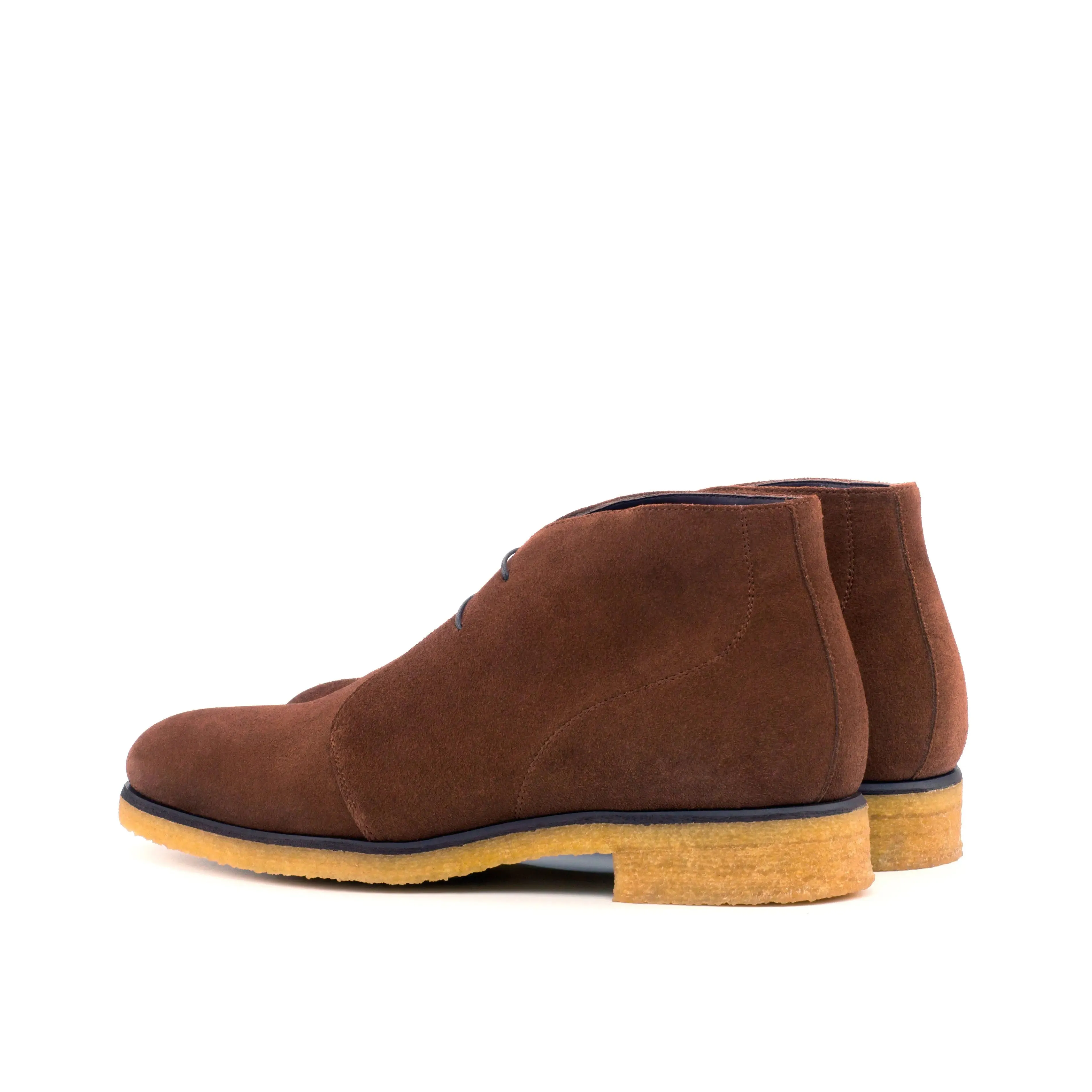 Chaussures Dapperfam DapperFam Vivace en Suède Luxe Marron Moyen Chukka pour Homme