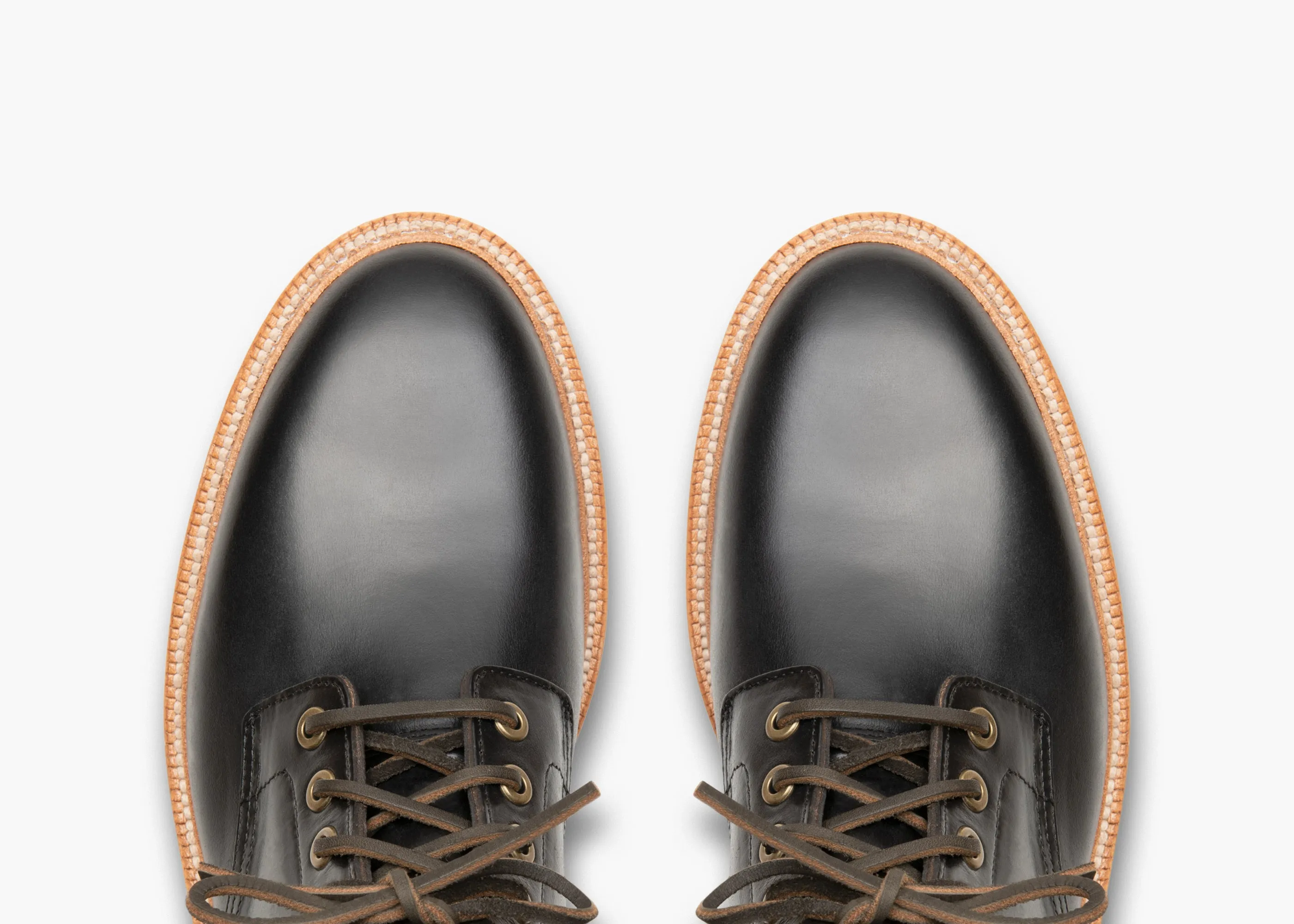 Bottes Diesel en cuir Chromexcel noir / Semelle en cuir