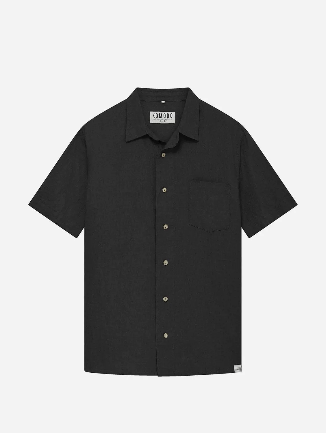 Chemise en lin pour hommes Dingwalls | Noir