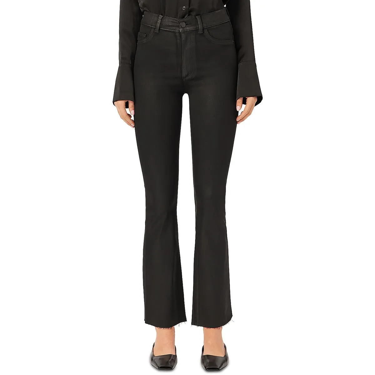 DL1961 Jeans Femme Taille Haute Effet Peint Court