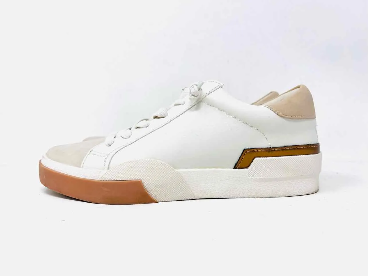 Dolce Vita Taille 8 Chaussures Sneakers Métalliques à Bloc de Couleurs Blanc/Brun/Doré