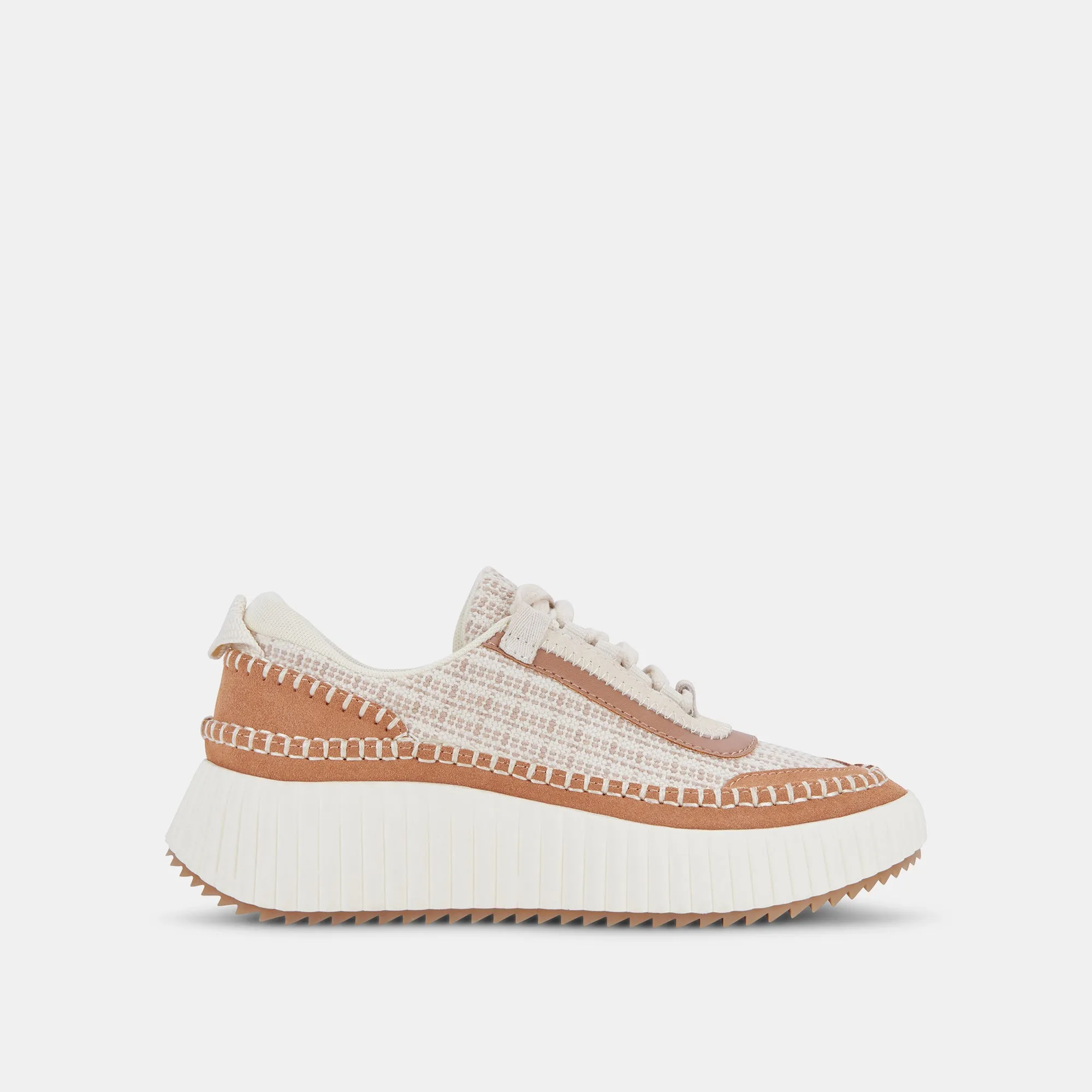 DOLEN SNEAKERS BRUN MULTI TISSÉ