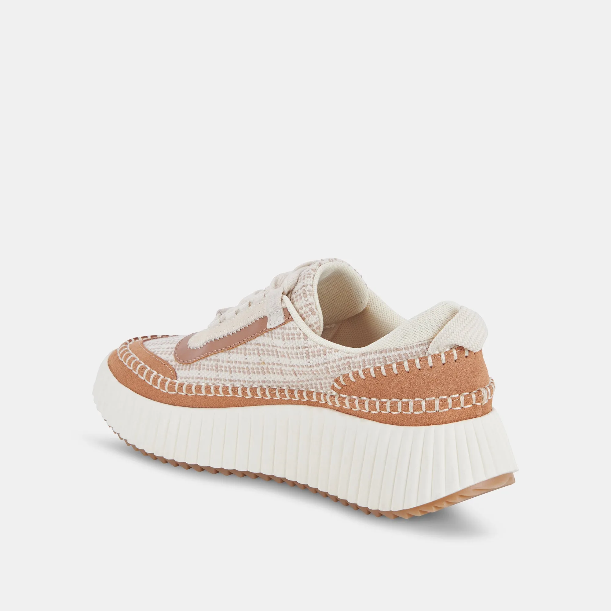 DOLEN SNEAKERS BRUN MULTI TISSÉ