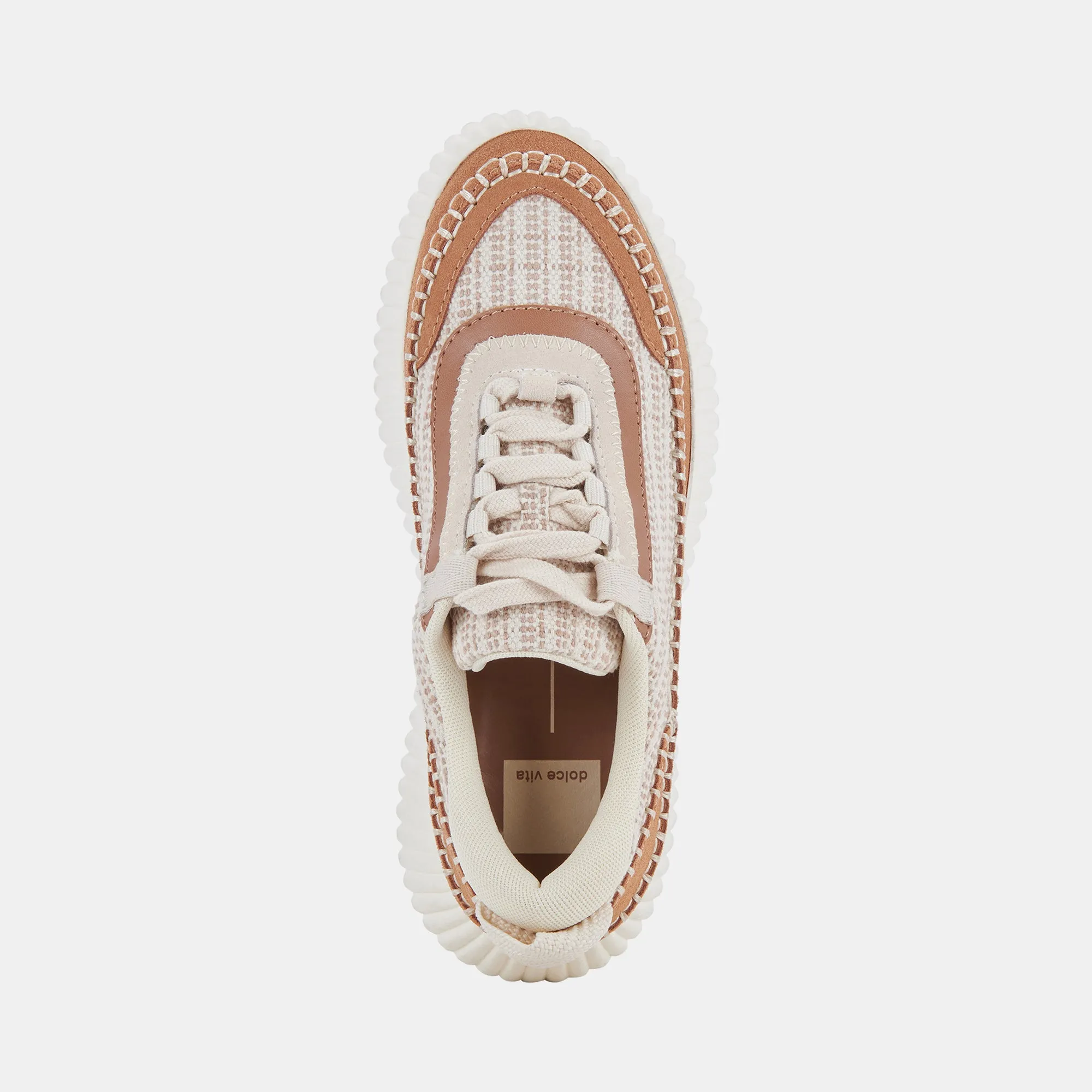 DOLEN SNEAKERS BRUN MULTI TISSÉ
