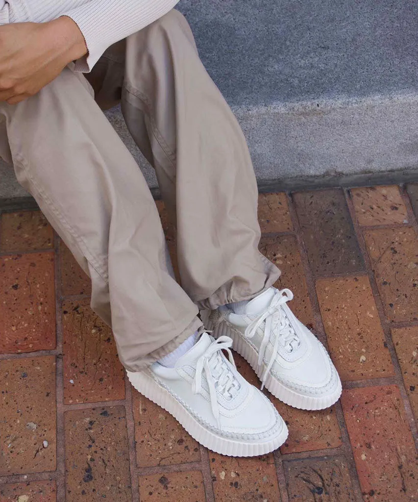 DOLEN SNEAKERS CUIR BLANC