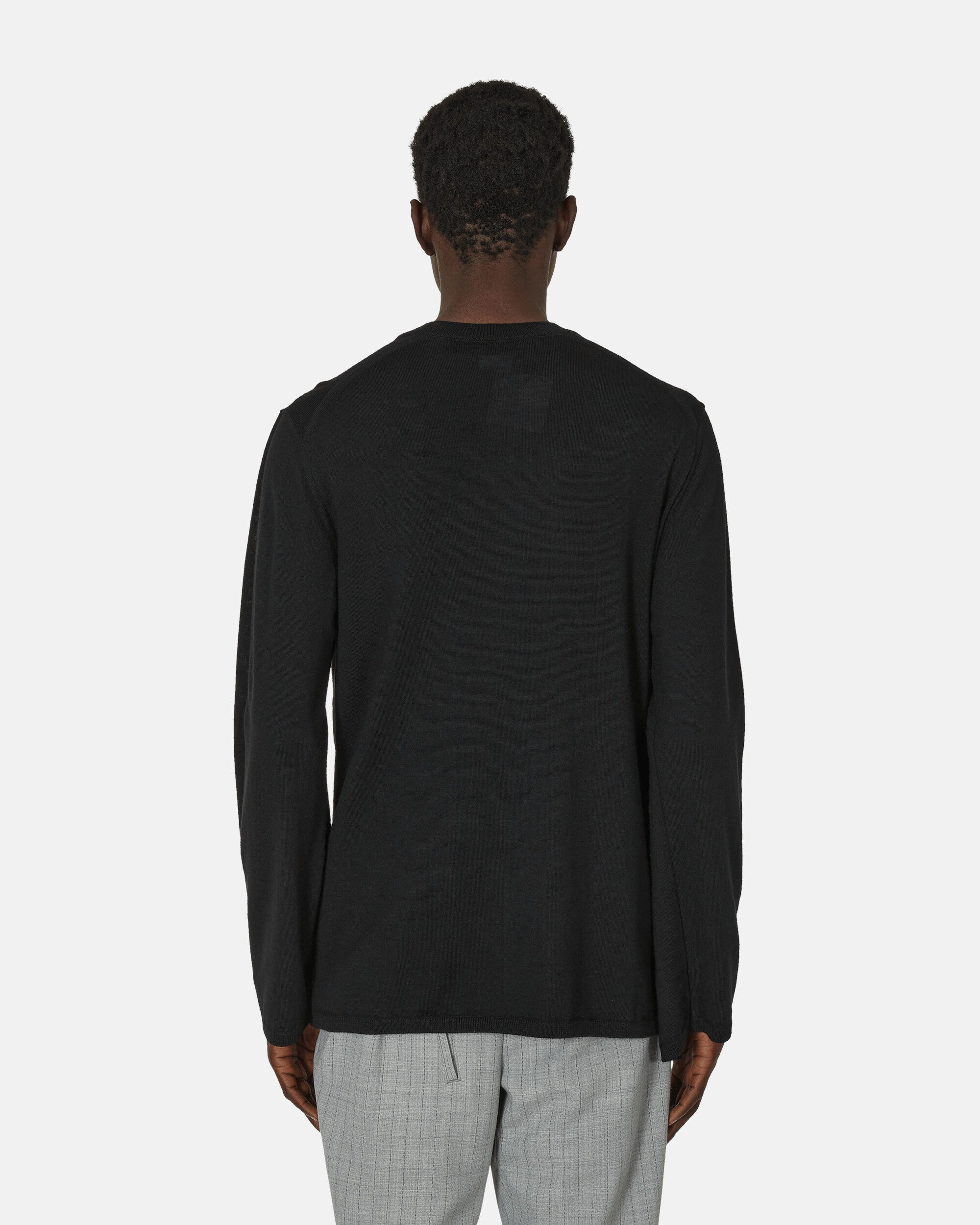 Double Neck Wool Sweater Black