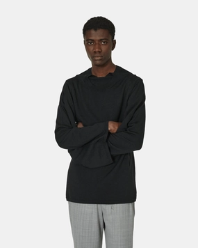 Double Neck Wool Sweater Black