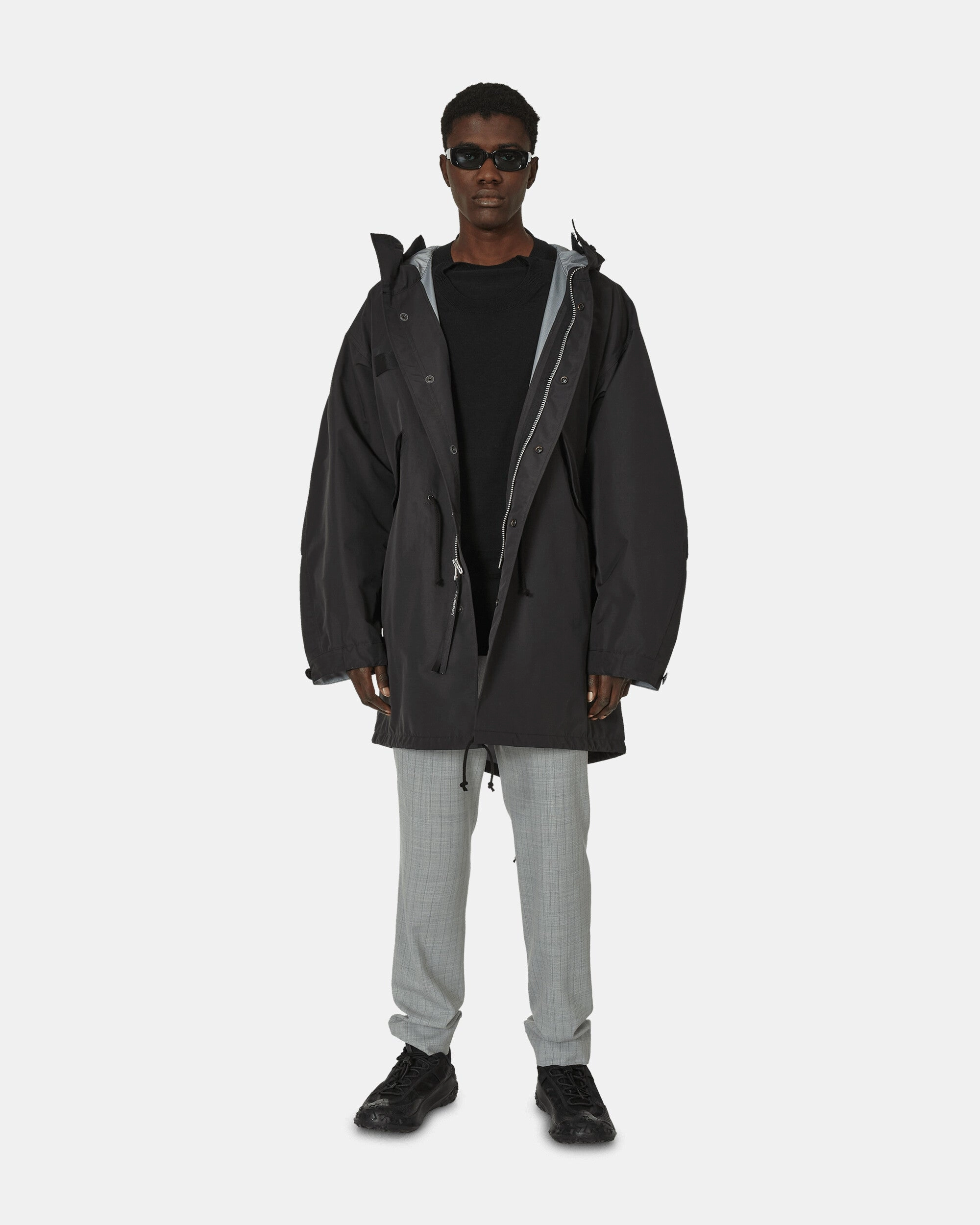 Double Neck Wool Sweater Black