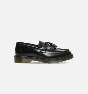 Dr Martens Shoes Adrian Yellow Stitch Leather Tassle Mens Loafers - Black