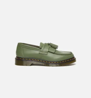 Dr Martens Shoes Adrian Yellow Stitch Leather Tassle Mens Loafers - Green