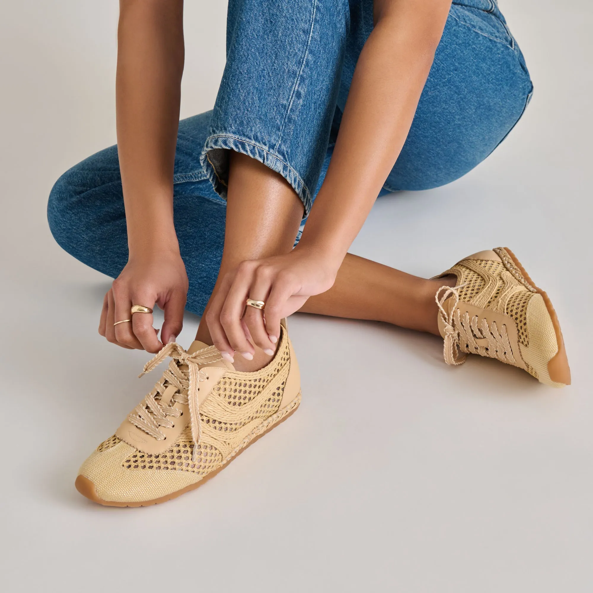 DREAM SNEAKERS LT NATURAL TISSÉ RAFFIA